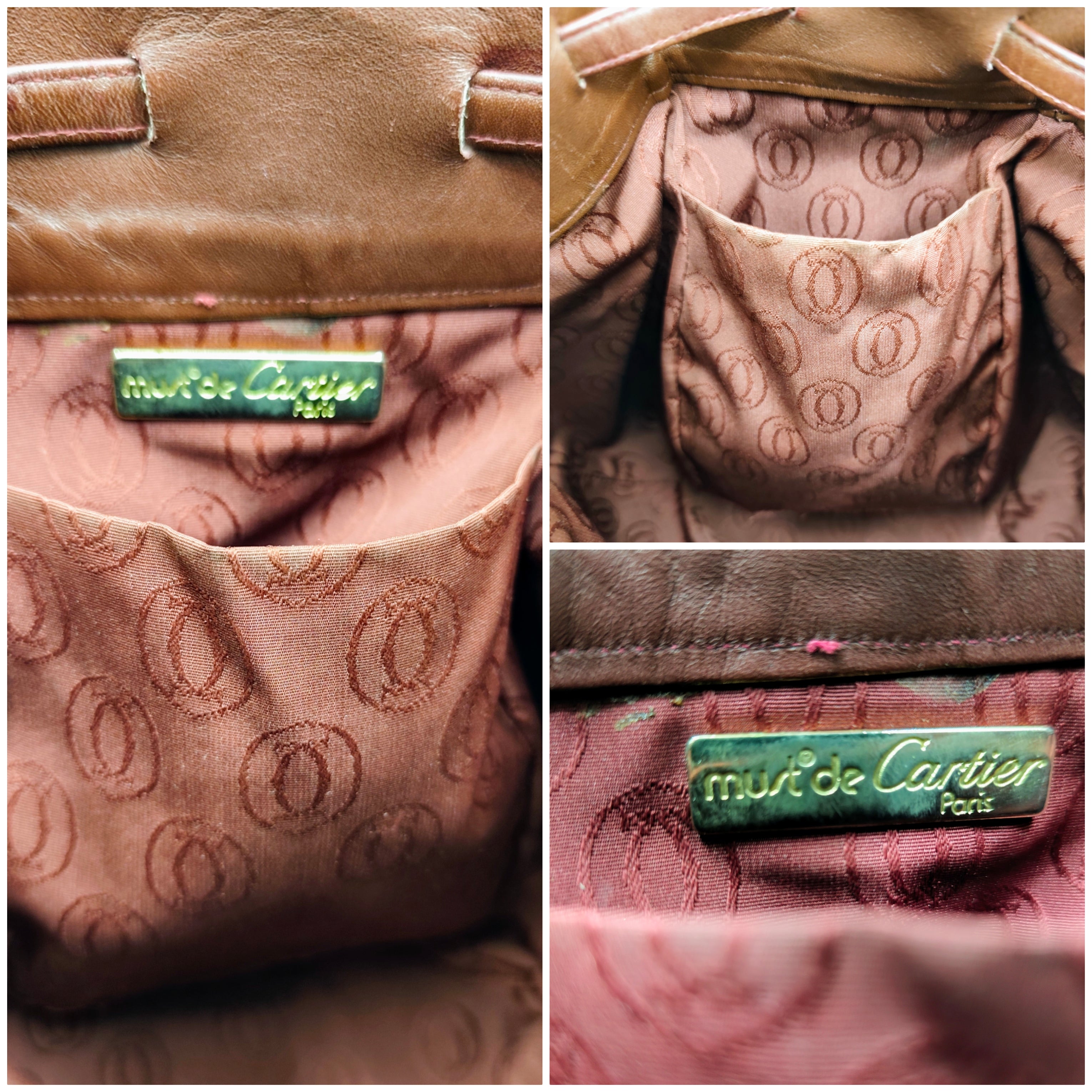 Cartier – Secchiello Bombato Pelle Doppia Bordeaux