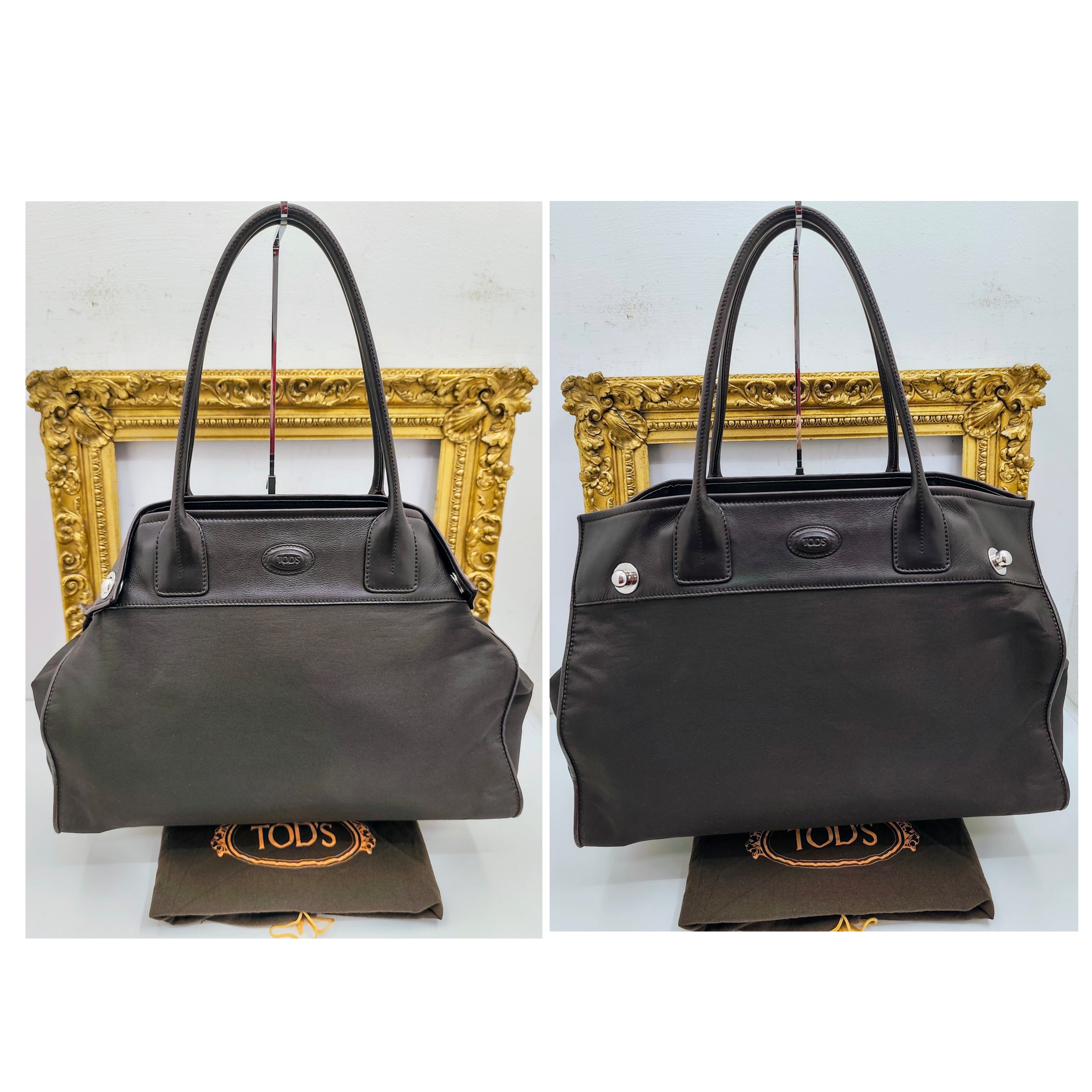 Tod’s – Borsa Shopper Grande Tessuto Tecnico e Pelle