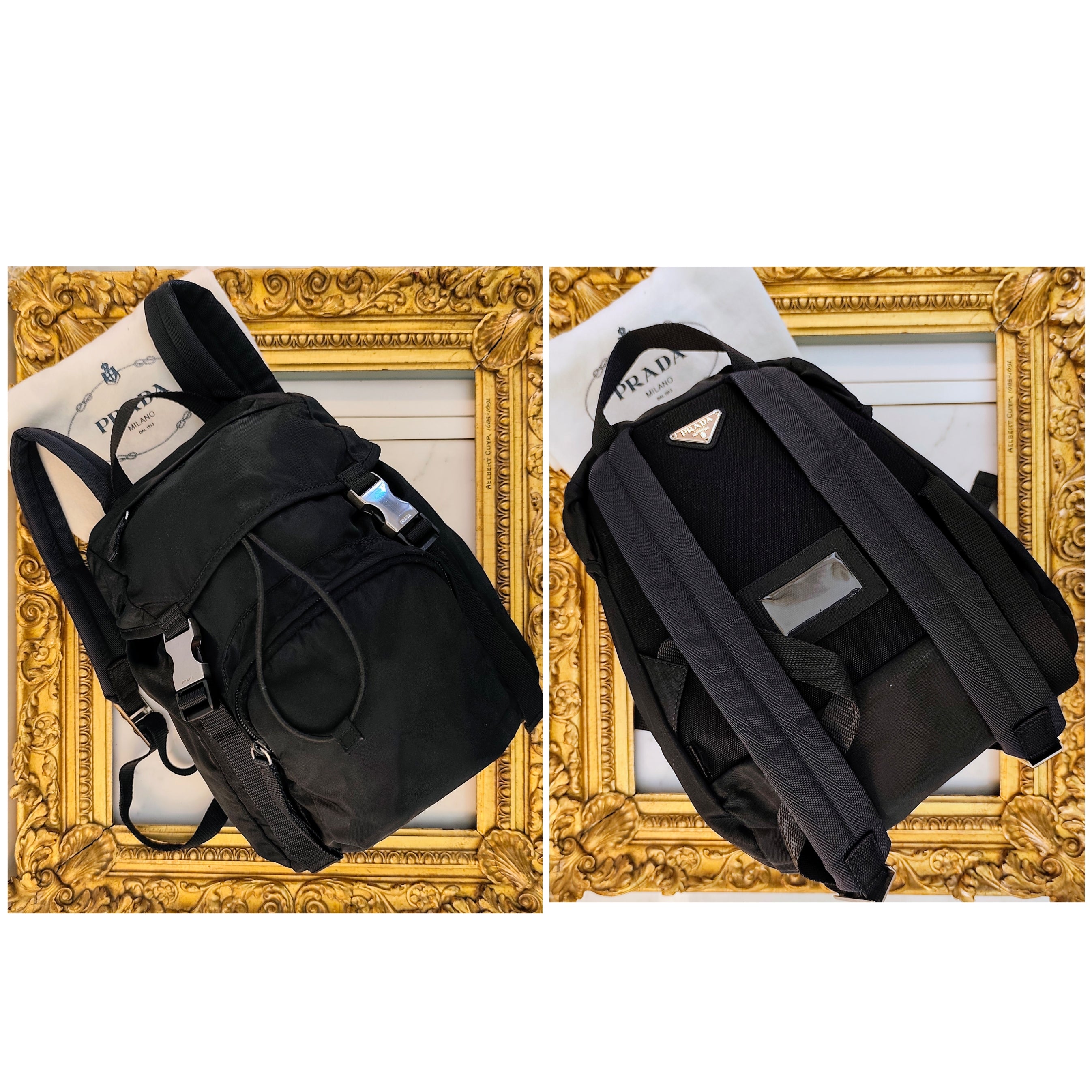 PRADA – Zaino Compatto Unisex Re-Nylon Nero Mod.nuovo