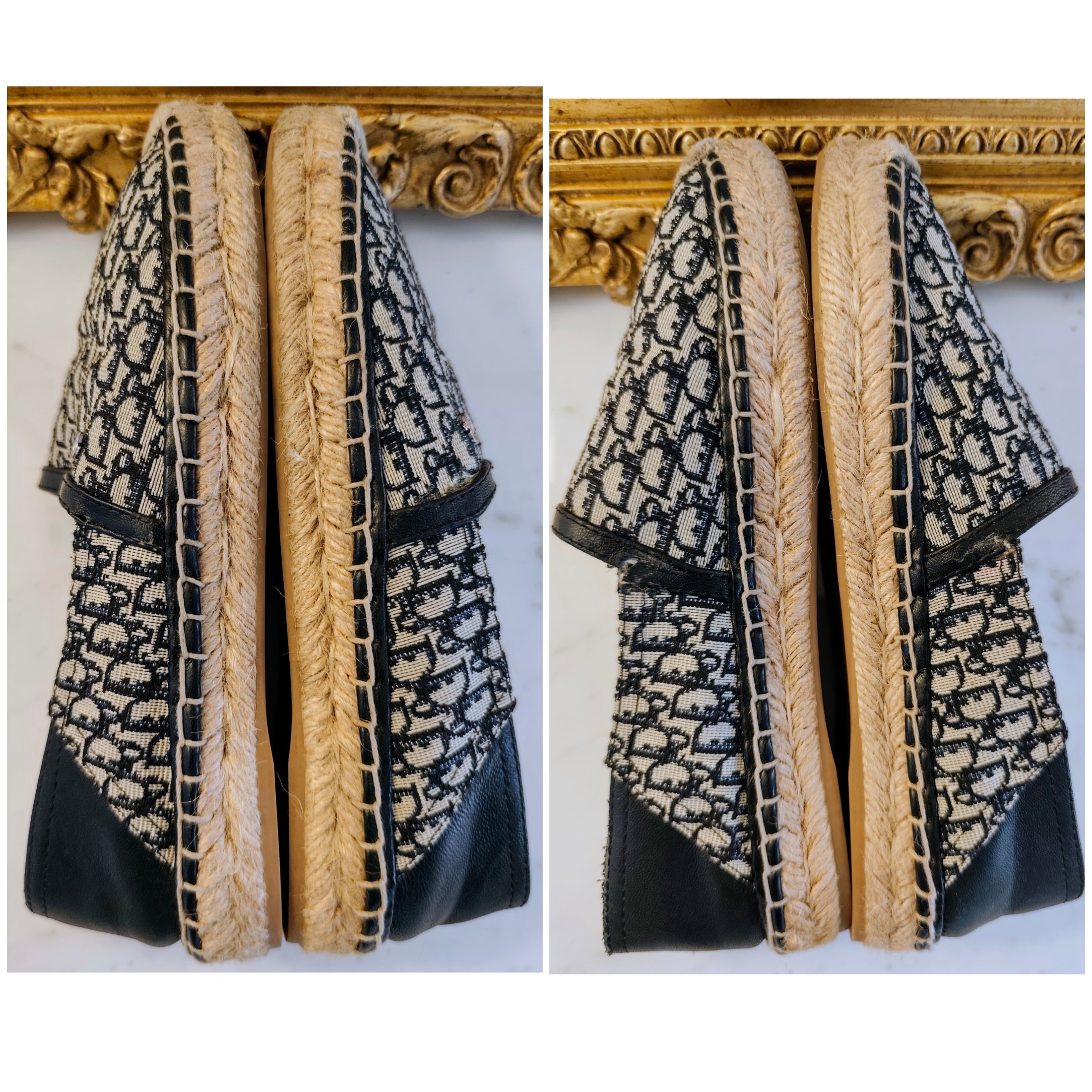 Dior – Espadrillas Tela Dior Oblique Beige e Blu