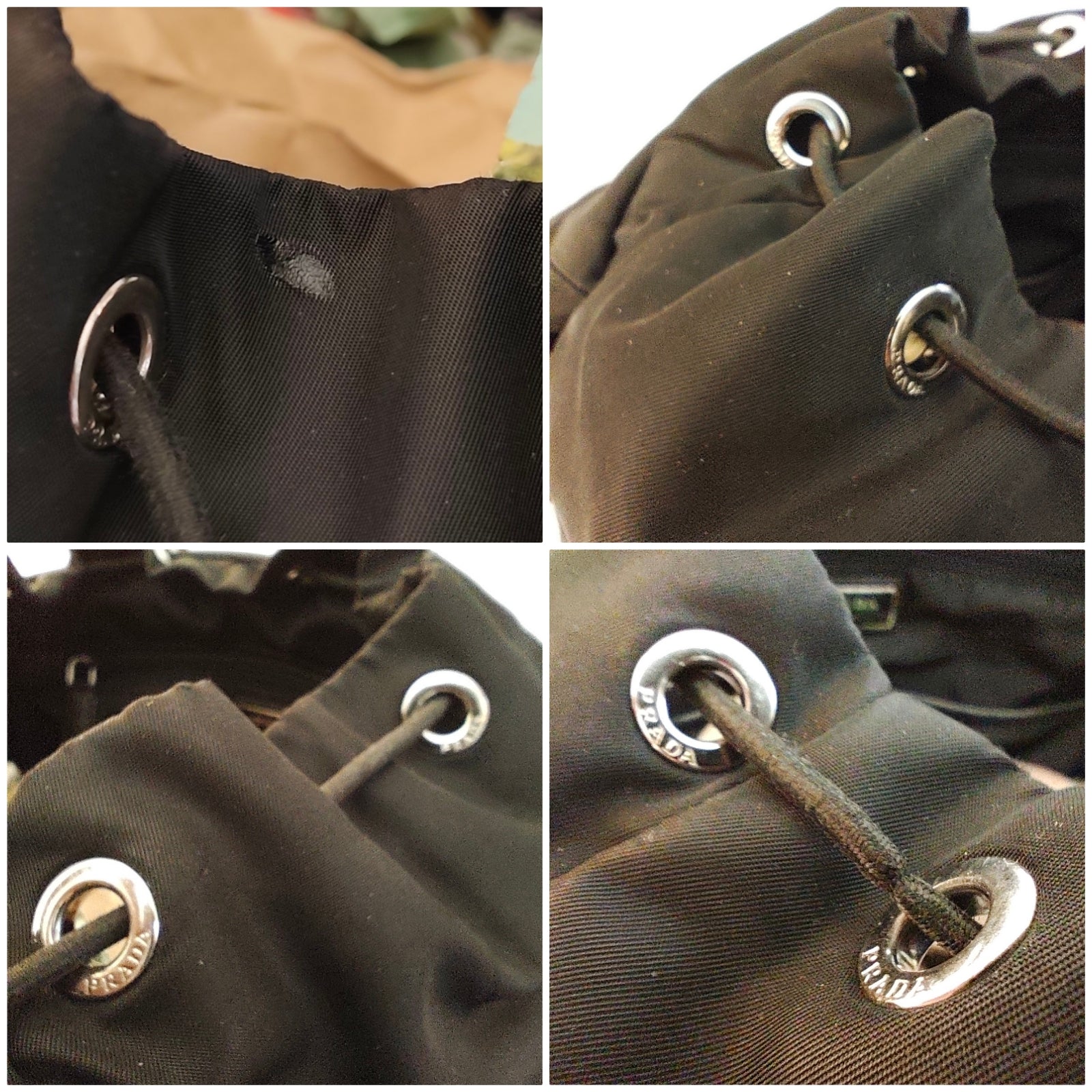 Prada – Zaino grande in Re-Nylon Nero Logo Lato