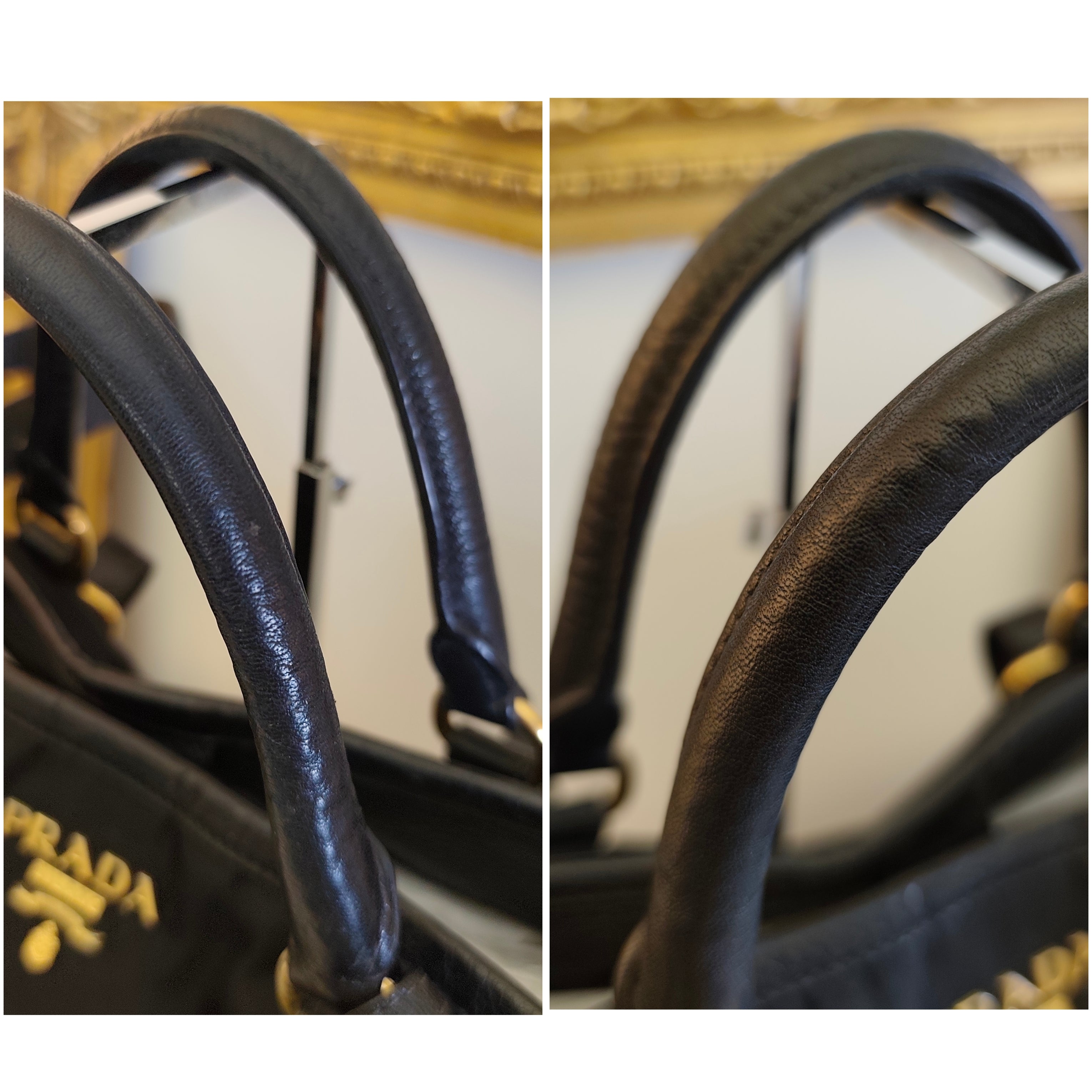 Prada - Shopper Tote Bag in Nylon e Pelle Nera