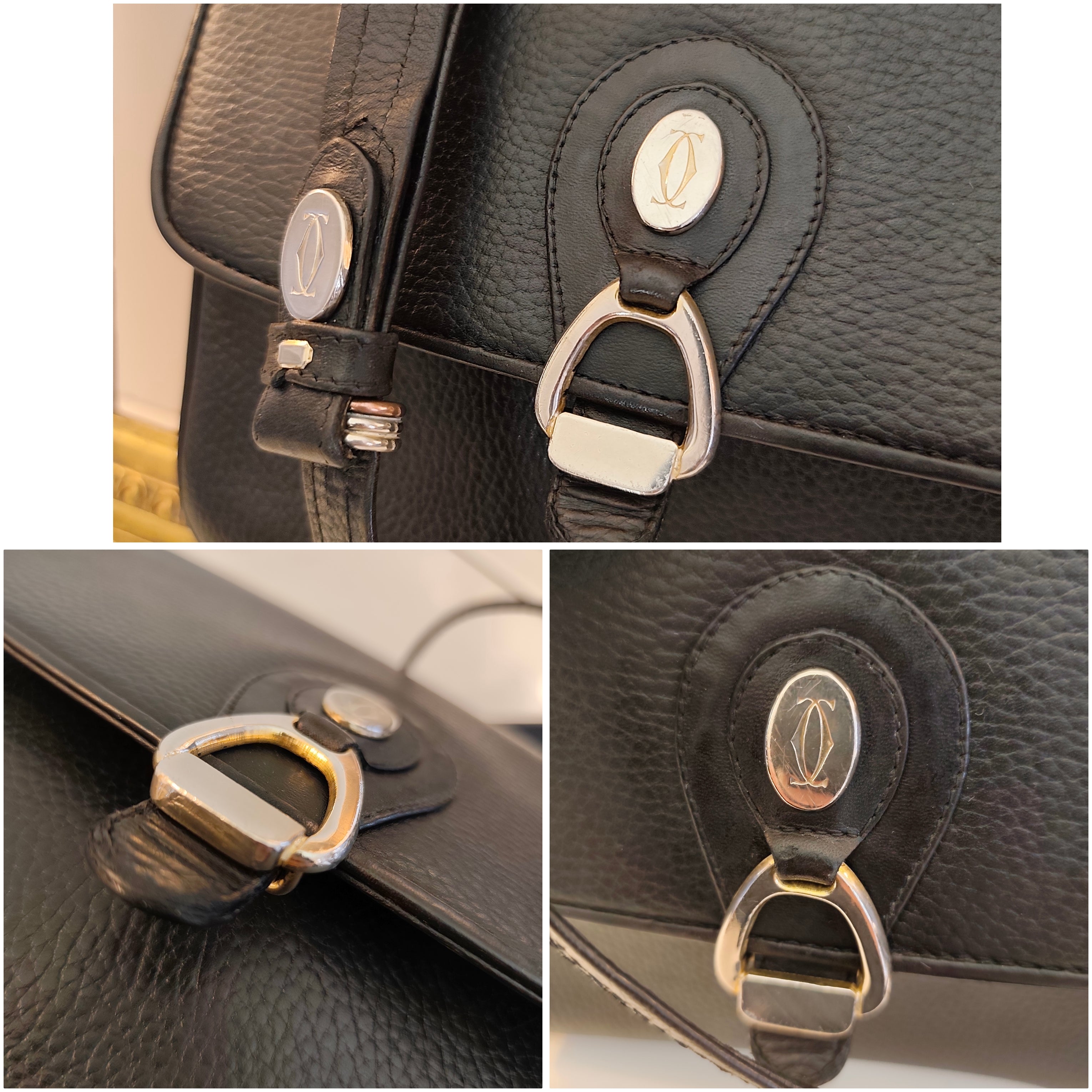 Cartier – Camera Bag Vintage in Pelle Nera