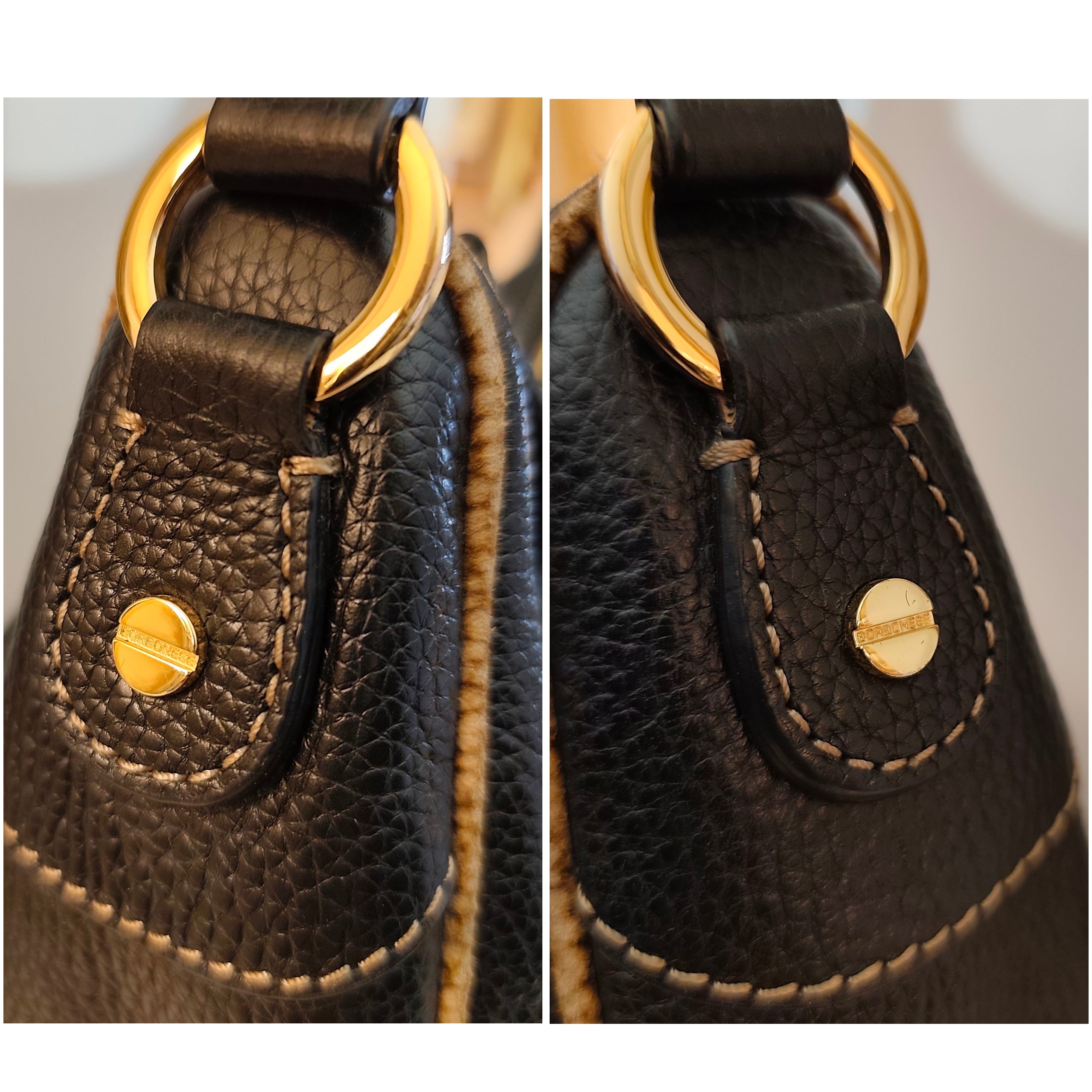 Borbonese – Borsa Hobo a Spalla in Pelle Nera