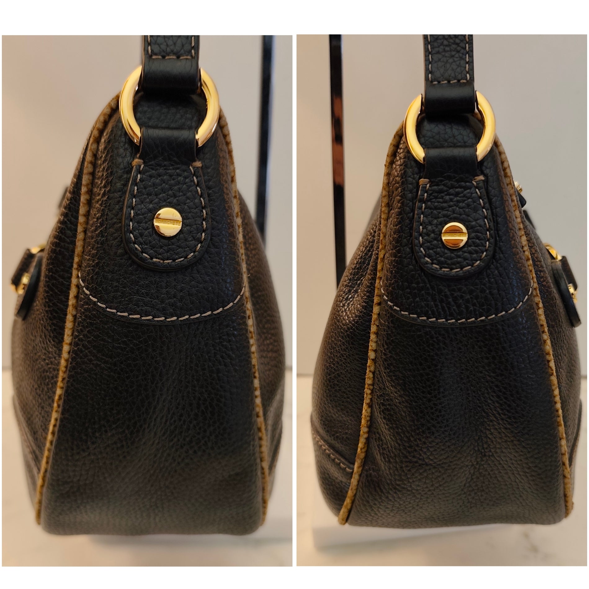 Borbonese – Borsa Hobo a Spalla in Pelle Nera
