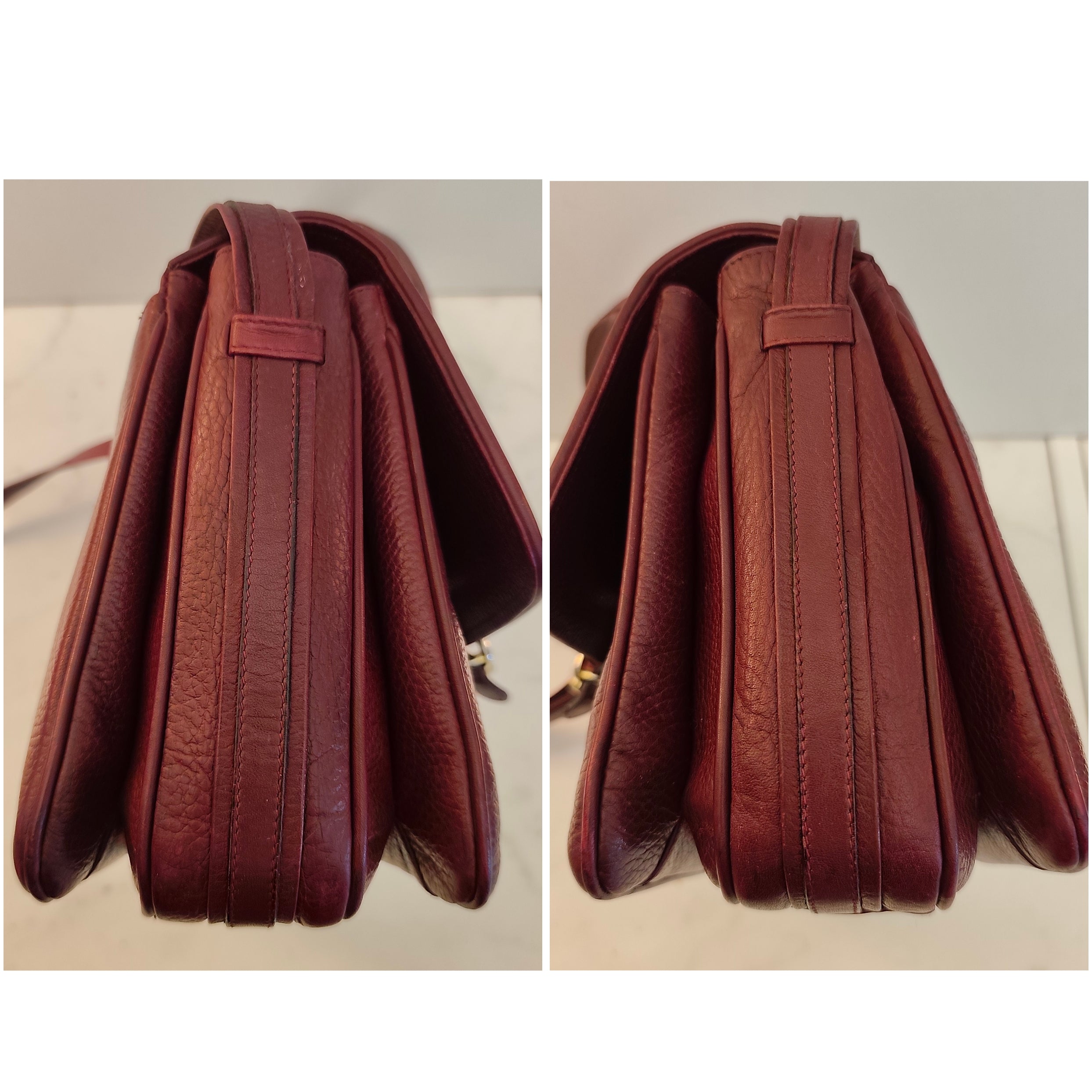 Cartier – Camera Bag Vintage in Pelle Bordeaux