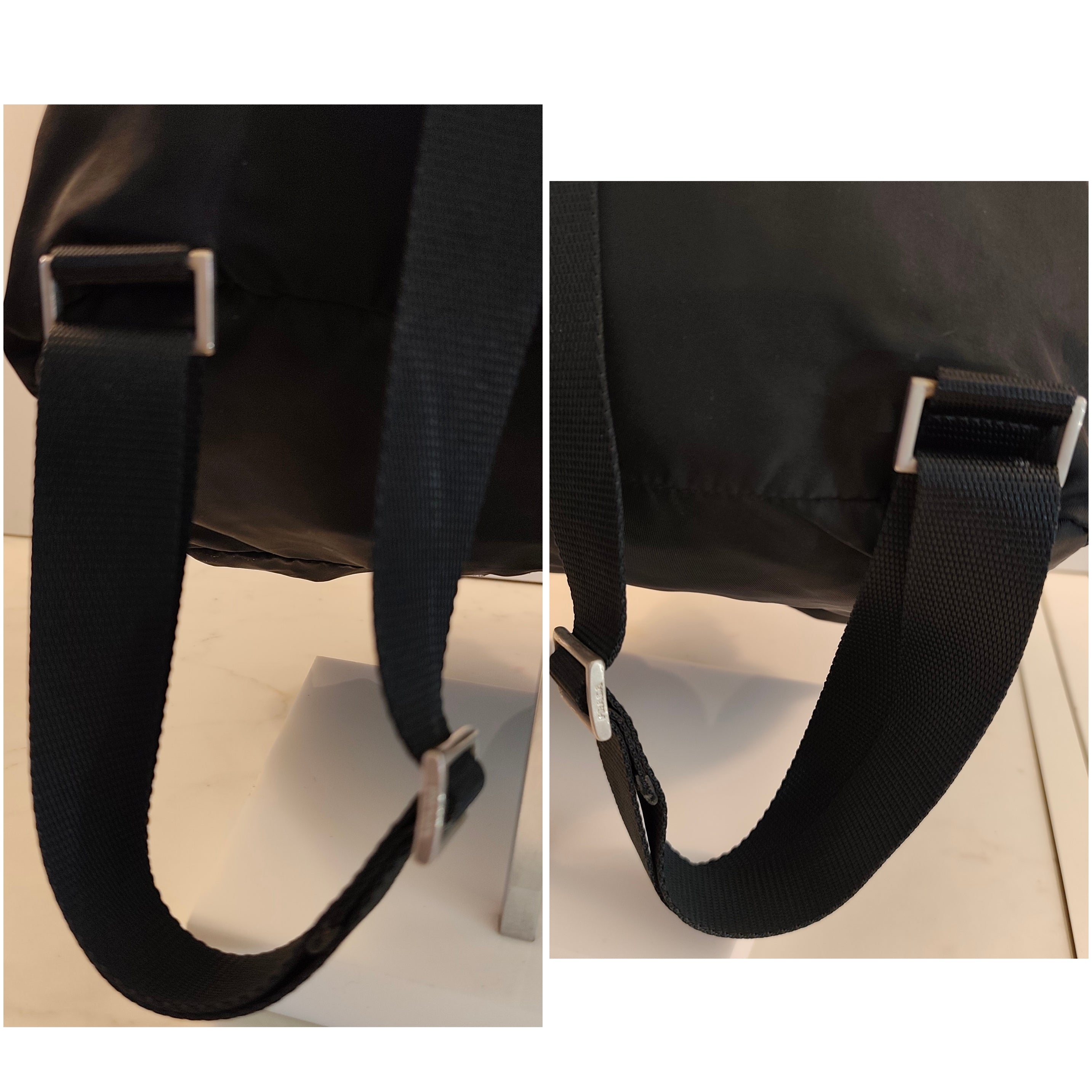 Prada – Zaino Classico Iconico in Nylon Nero Misura Grande Vintage