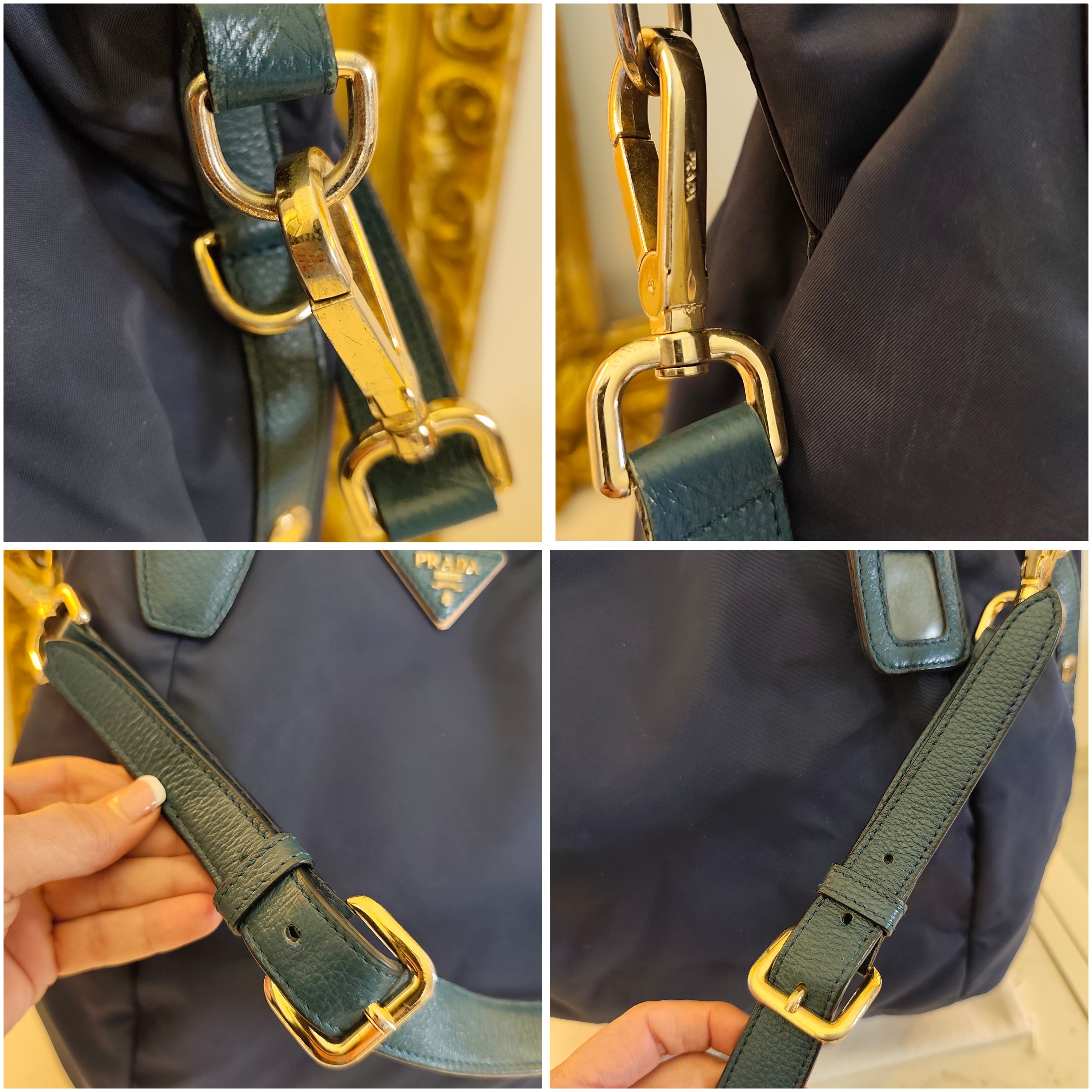 Prada – Borsa Tote Shopper a Sacco Nylon e Pelle Ottanio