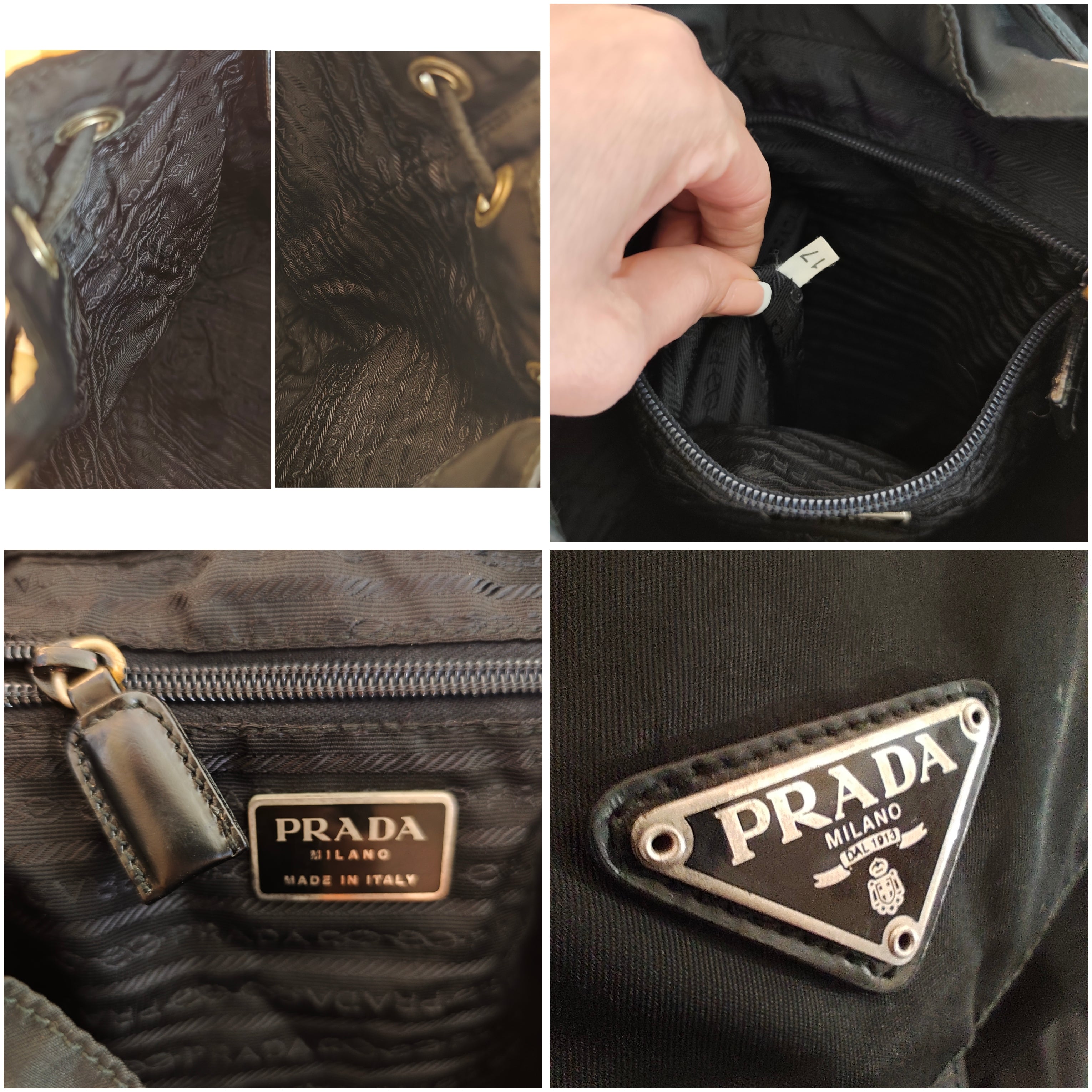 Prada – Zaino Classico Iconico in Nylon Nero Misura Grande Vintage