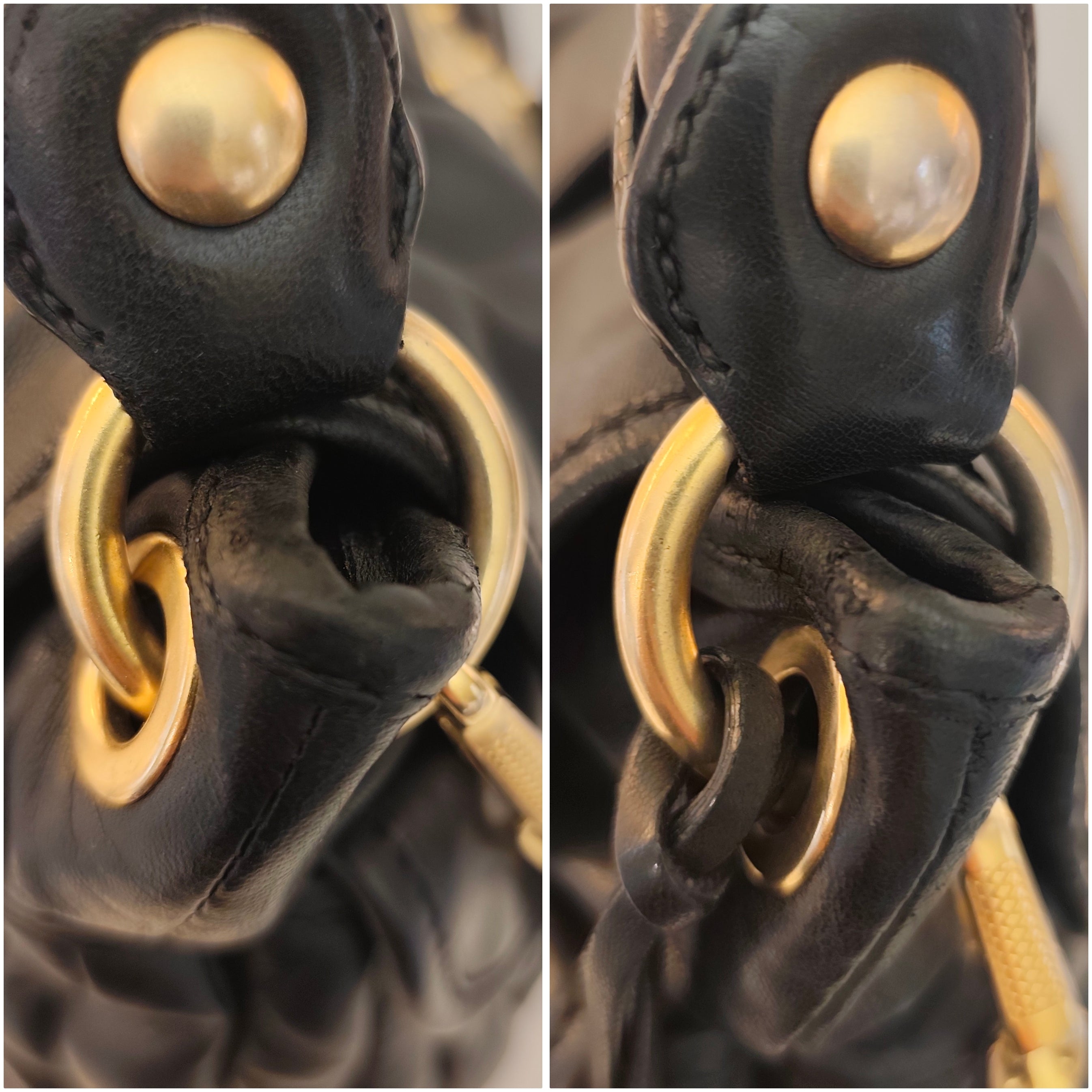 Miu Miu - Coffer Bag Borsa a Spalla in Pelle Matelassé Nera con Tracolla Vintage