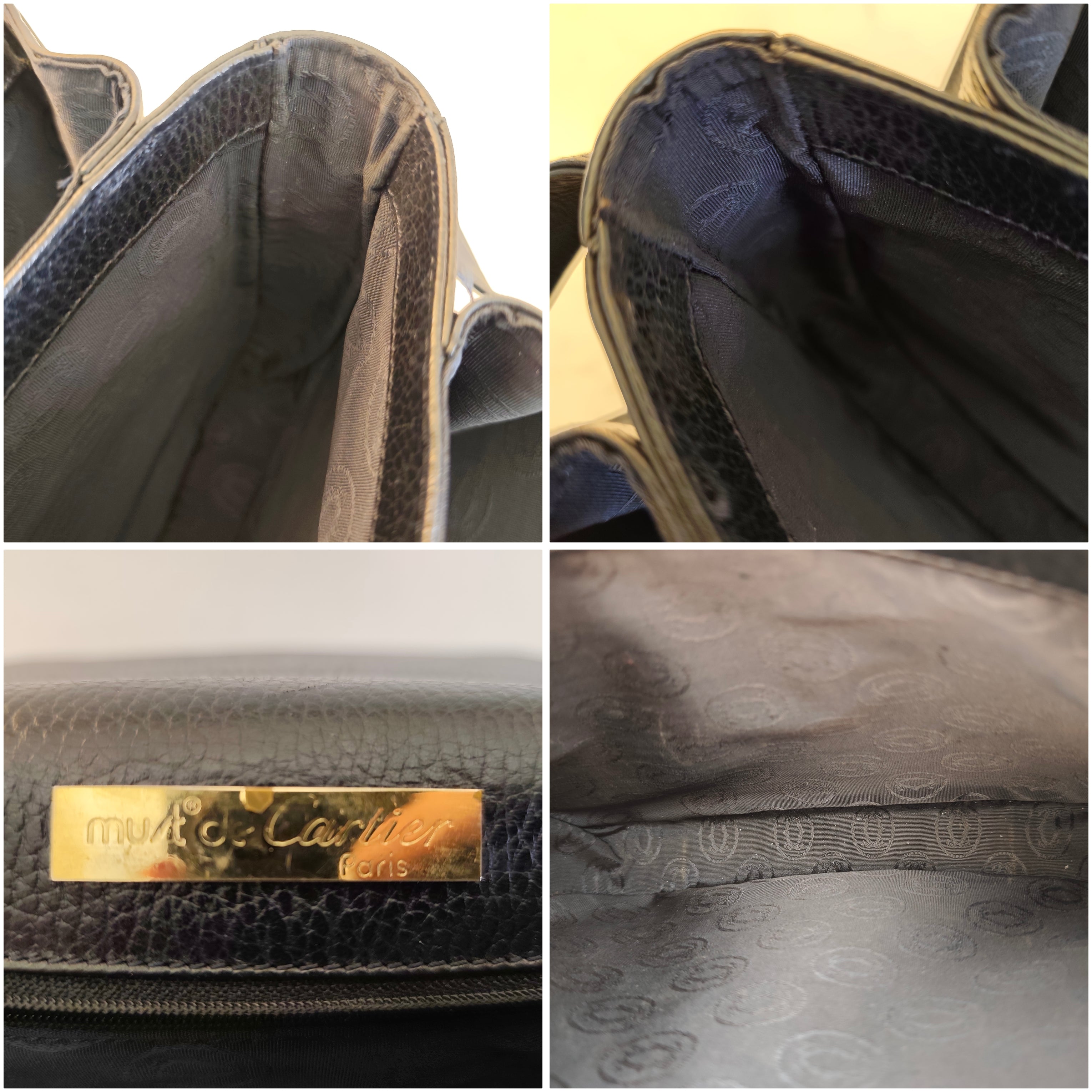 Cartier – Camera Bag a Patta Intera in Pelle Blu Vintage