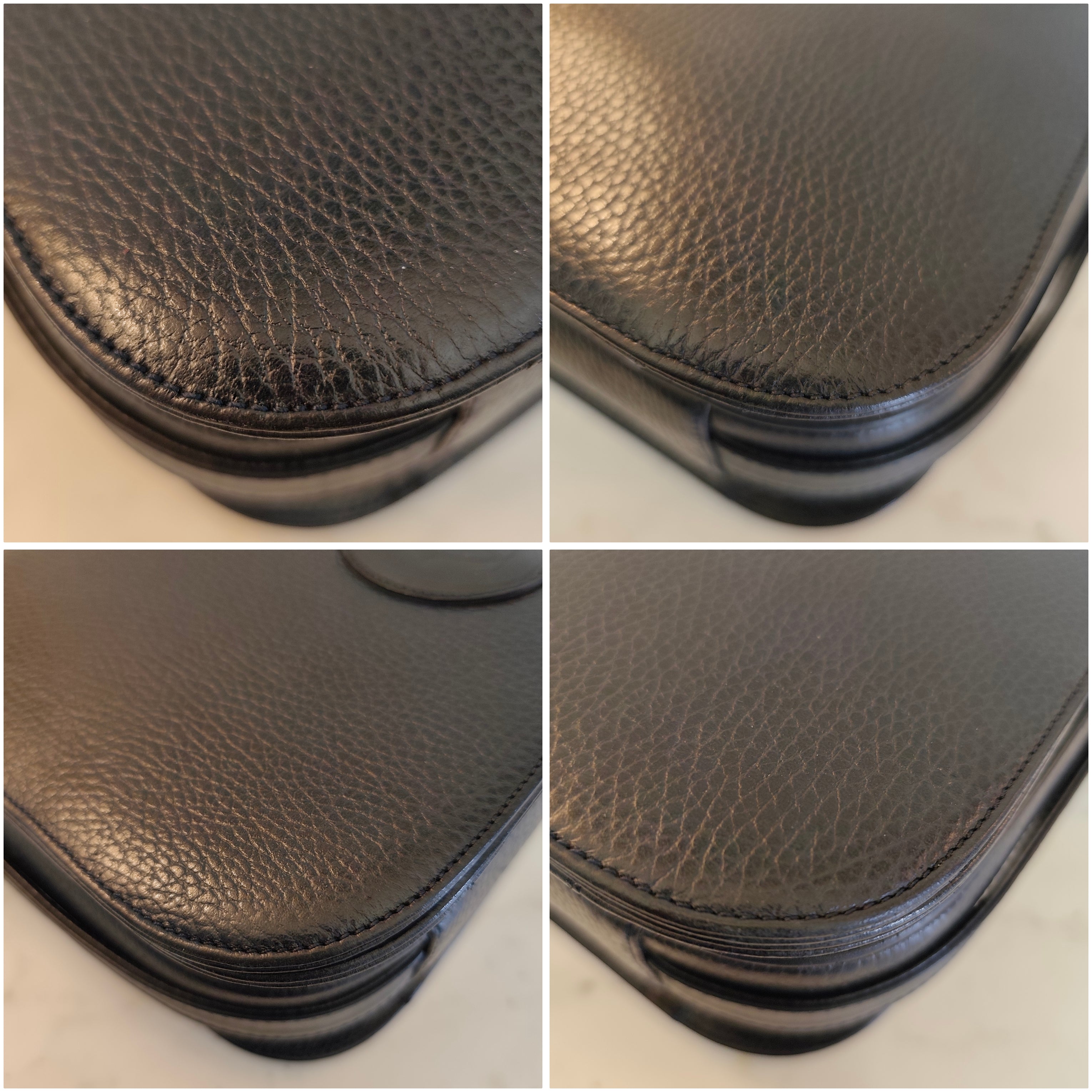 Cartier – Camera Bag a Patta Intera in Pelle Blu Vintage