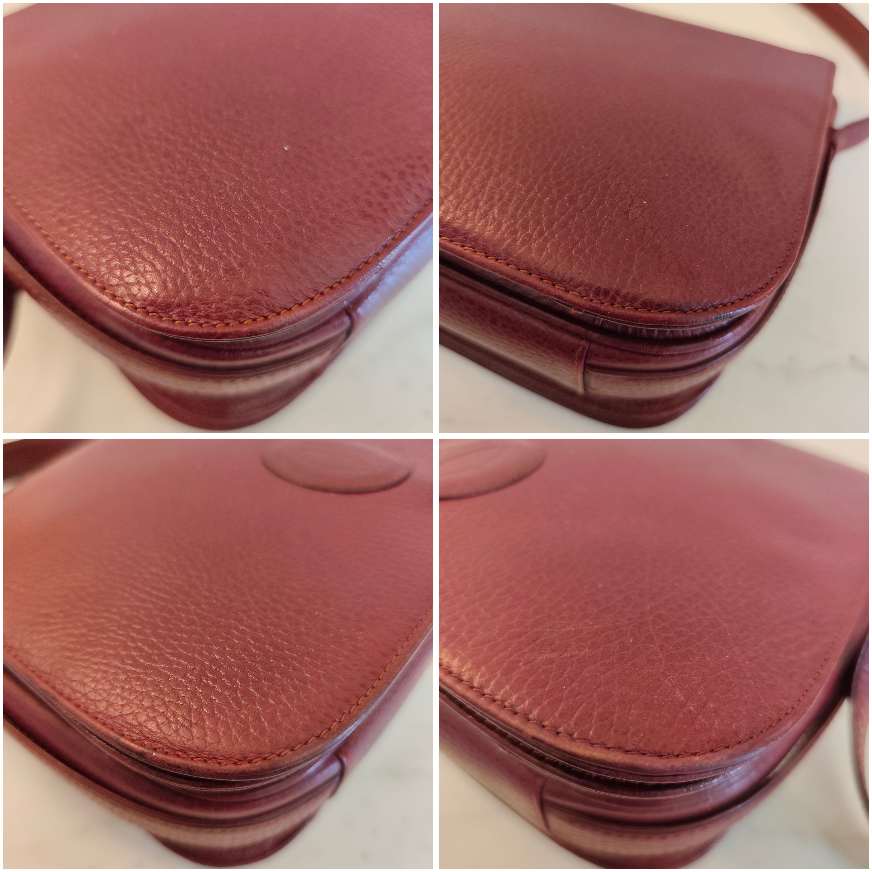 Cartier - Camera Bag a Patta Intera in Pelle Bordeaux Vintage