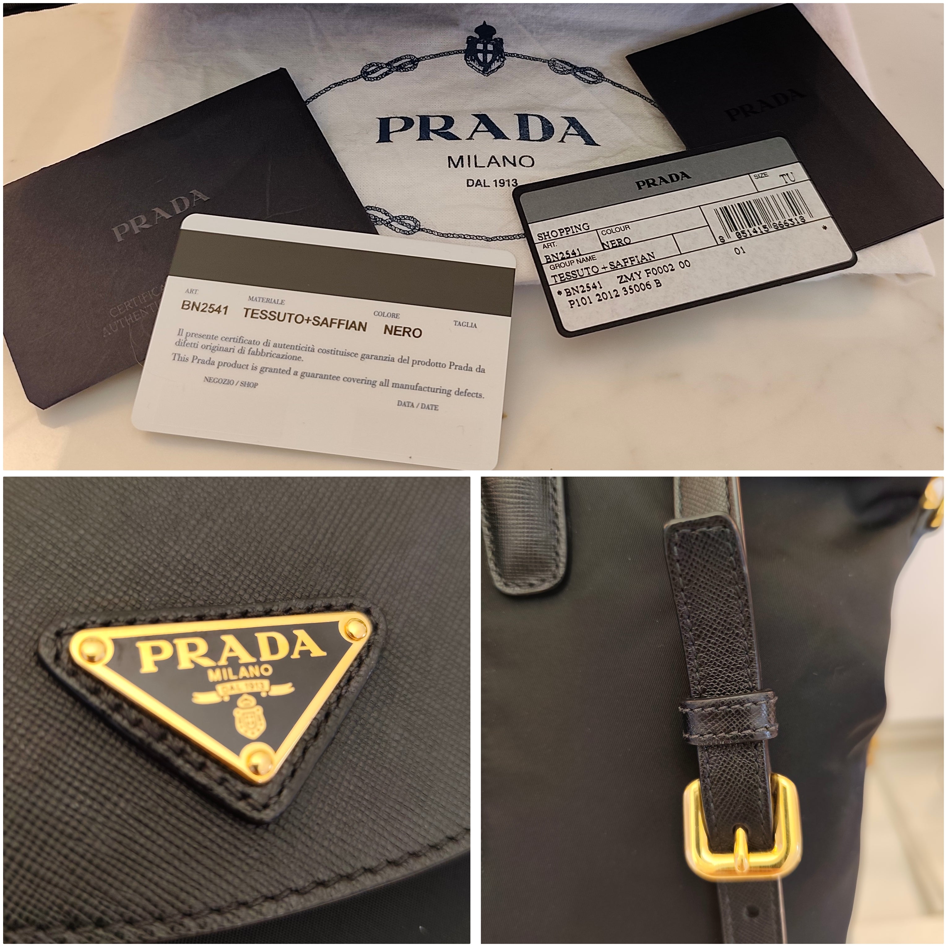 Prada - Tote Shopper Re-Nylon Nera con Tracolla – NUOVA FULL SET