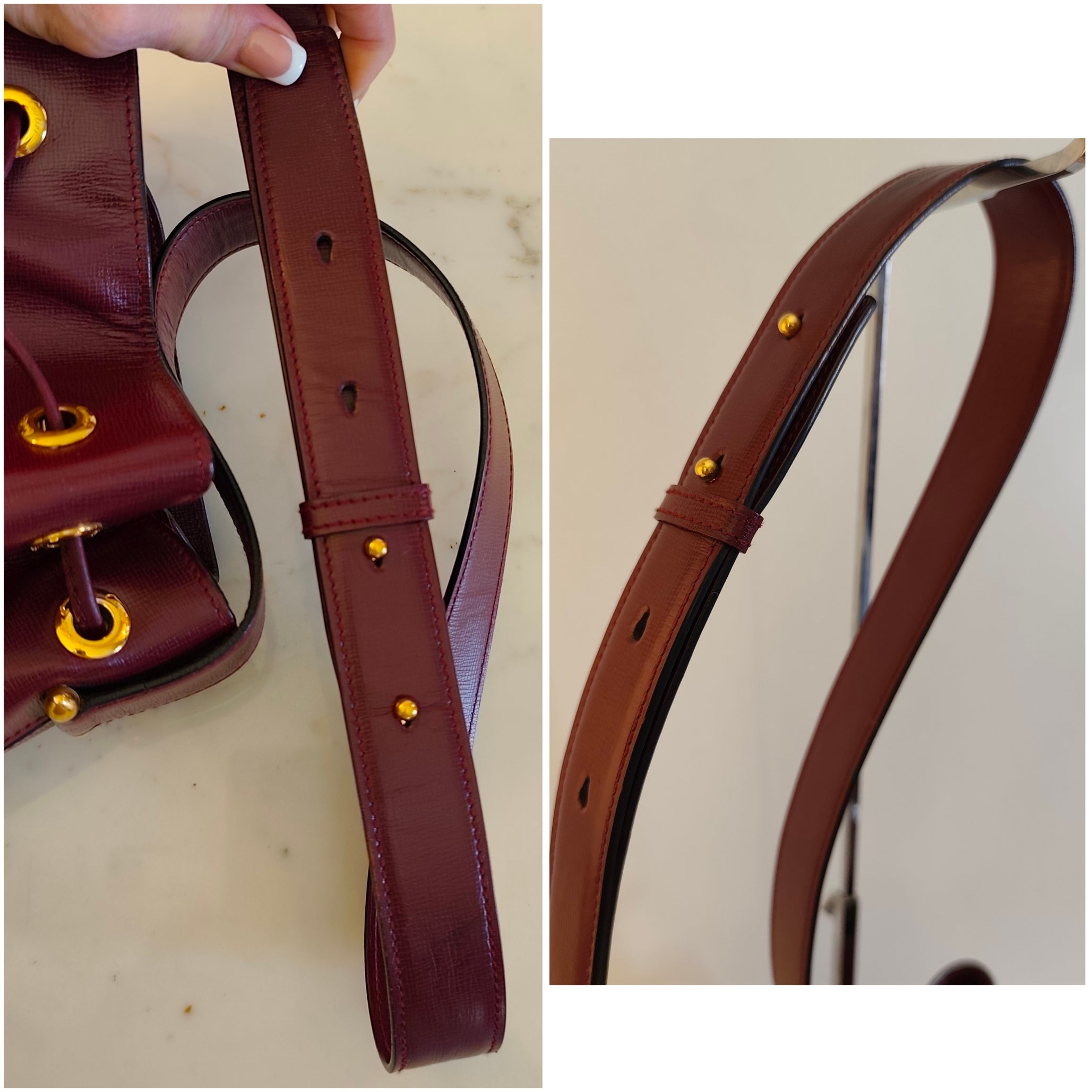 Cartier - Secchiello in Pelle Liscia Bordeaux con Scatola