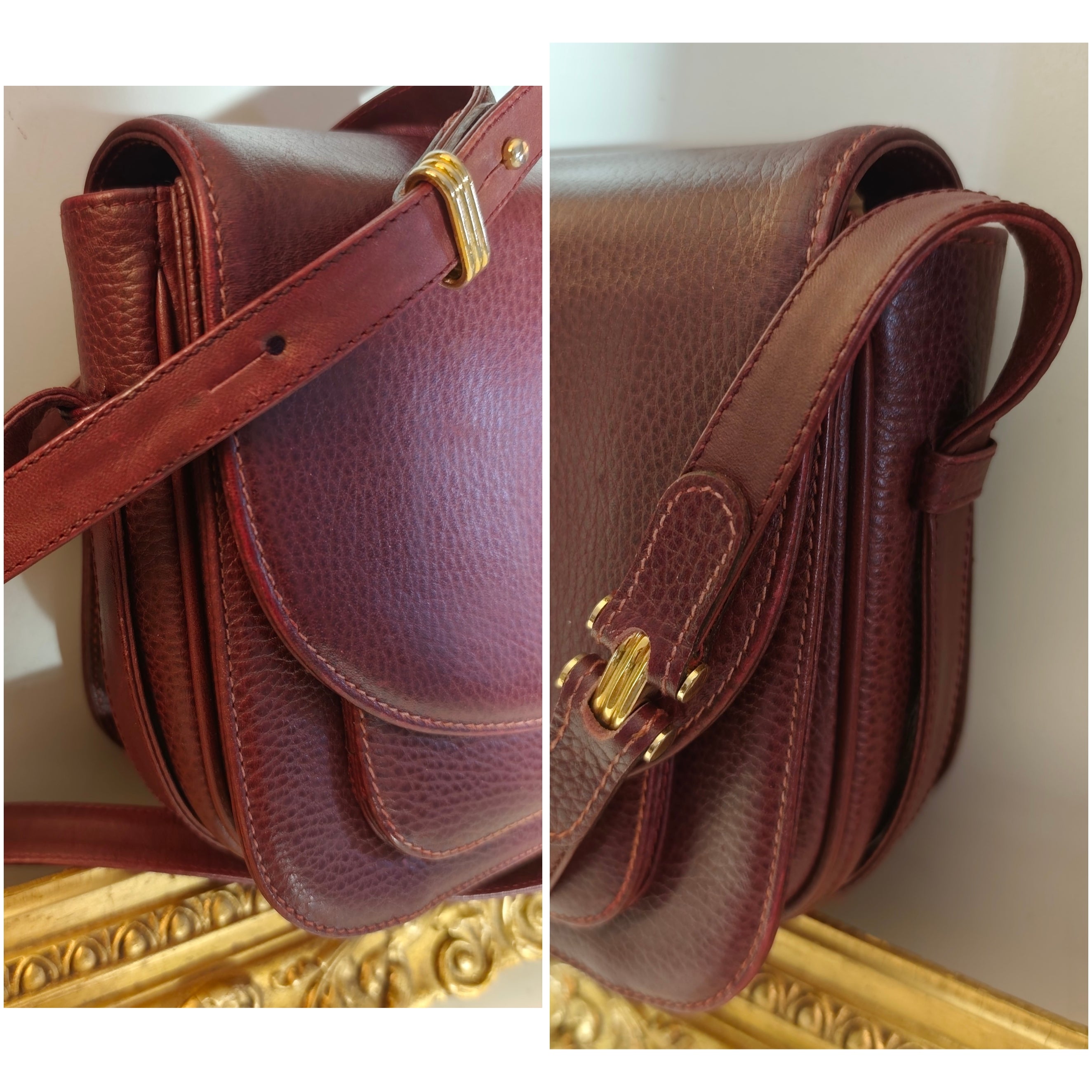 Cartier – Camera Bag a Spalla Vintage Bordeaux