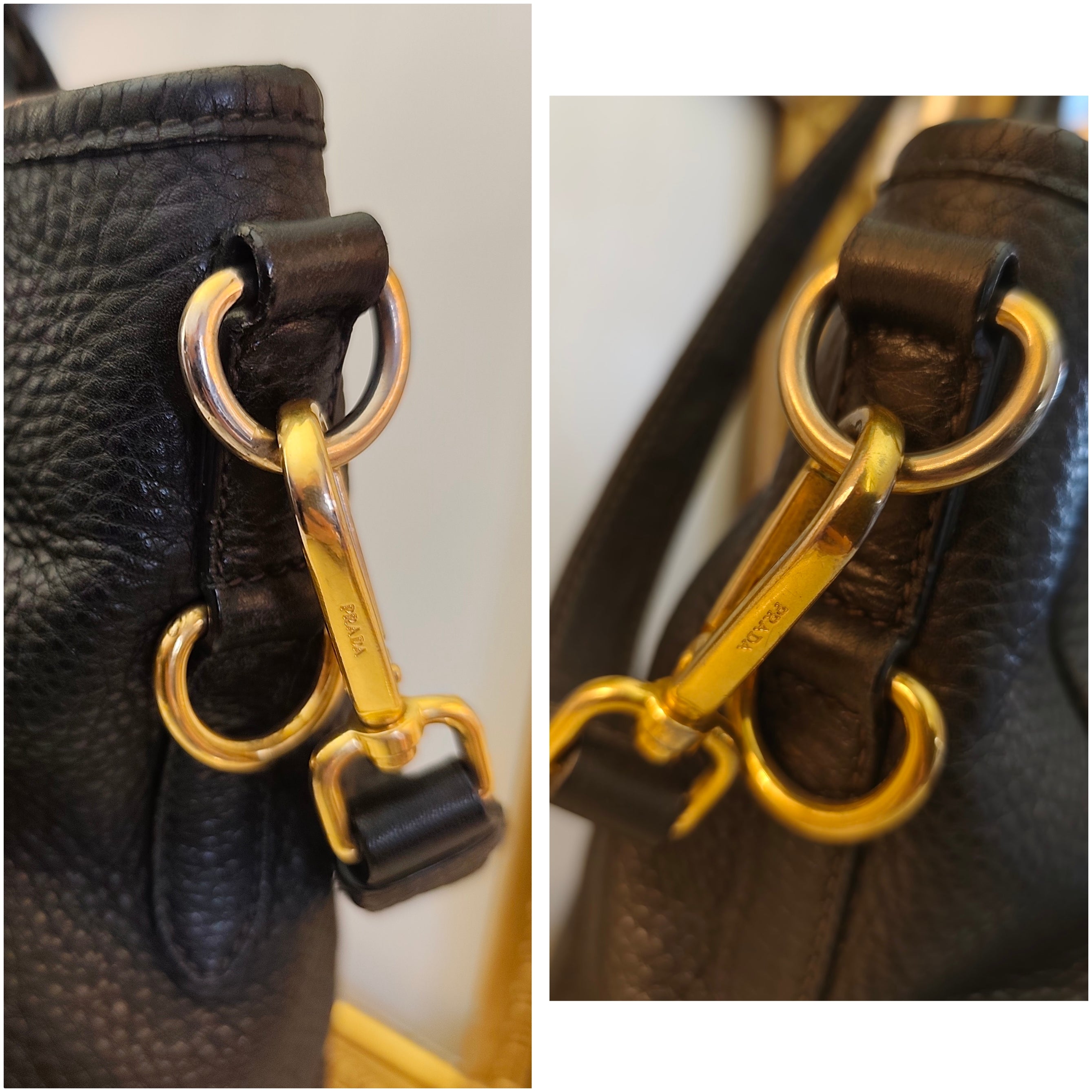 Prada – Tote Bag Shopper in Pelle Martellata Nera