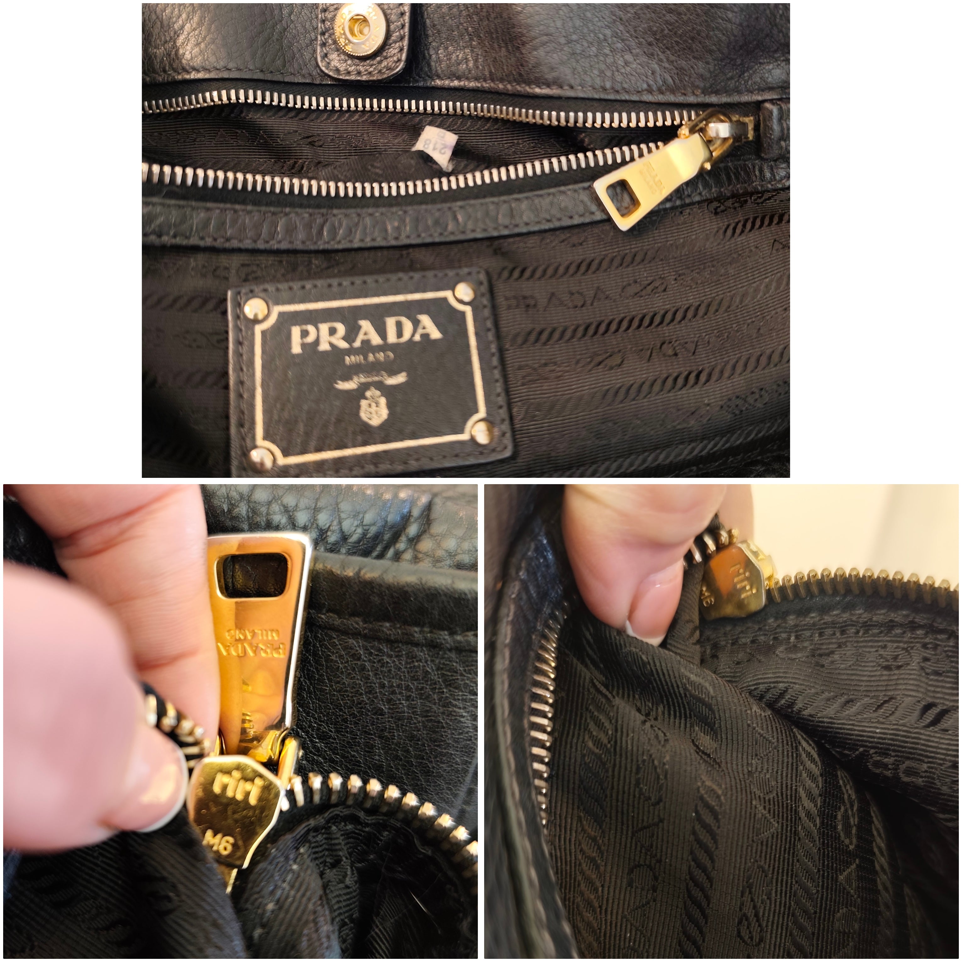 Prada – Tote Bag Shopper in Pelle Martellata Nera