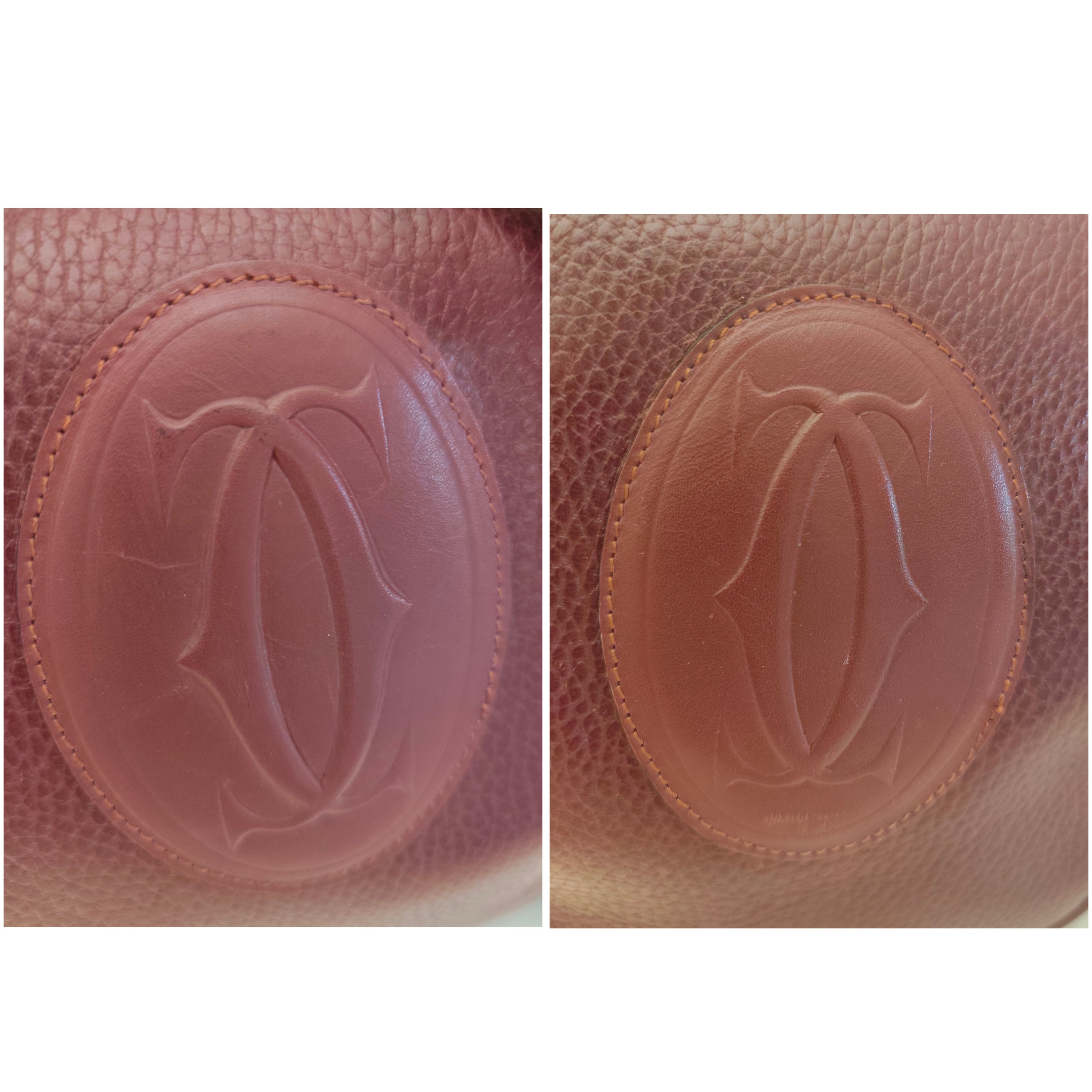 Cartier - Secchiello Bombato in Pelle Bordeaux Vintage