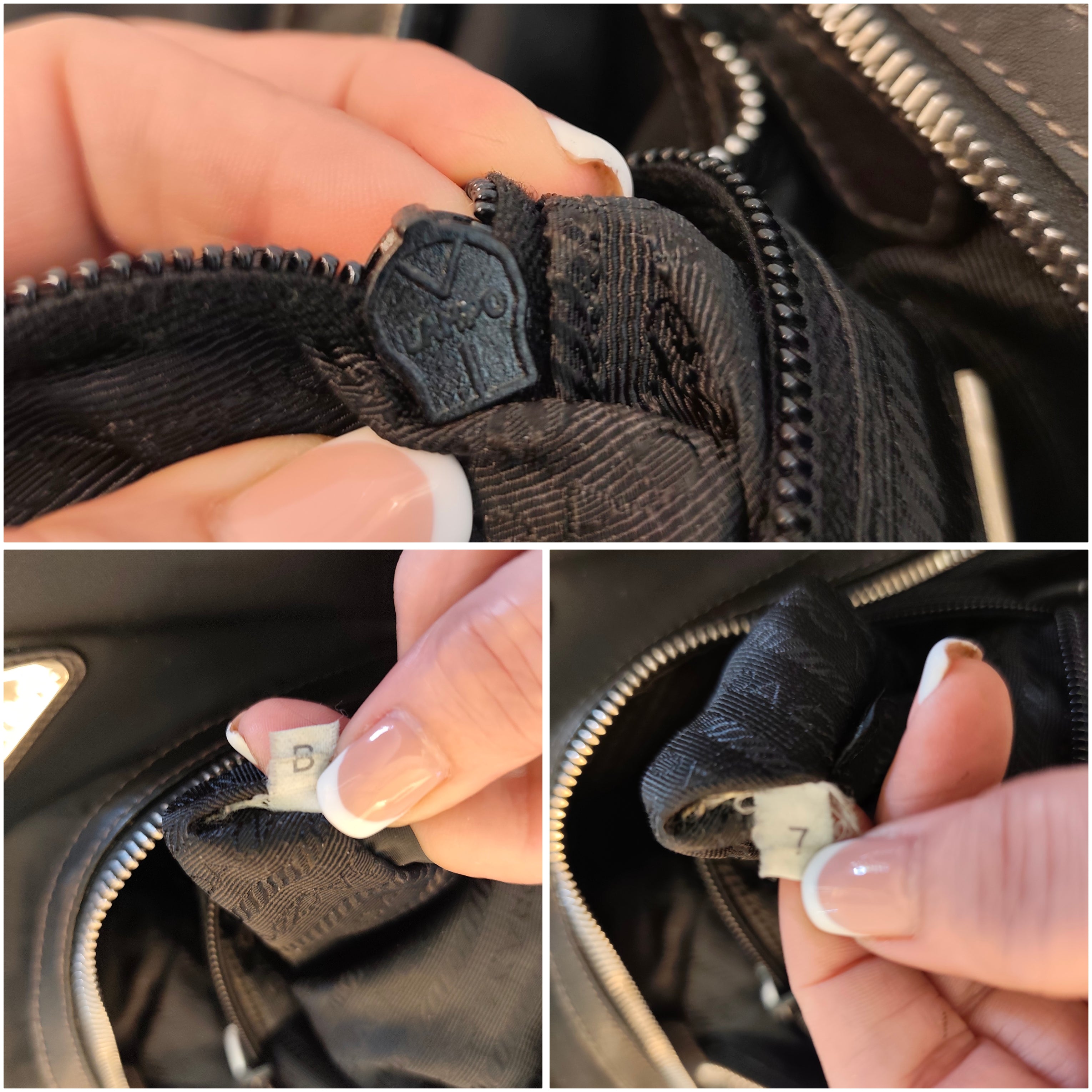 PRADA - Borsa a Spalla Hobo in Nylon e Pelle Nera