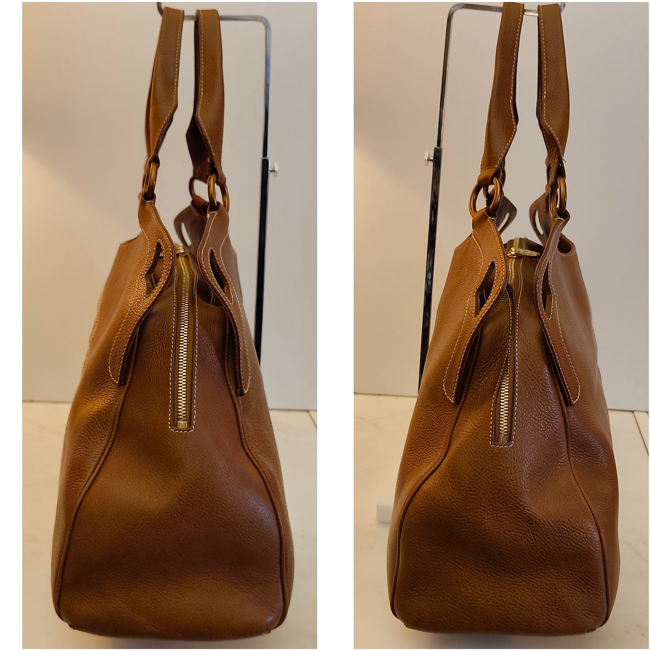 Cartier - Borsa Marcello Misura Grande Pelle Caramello