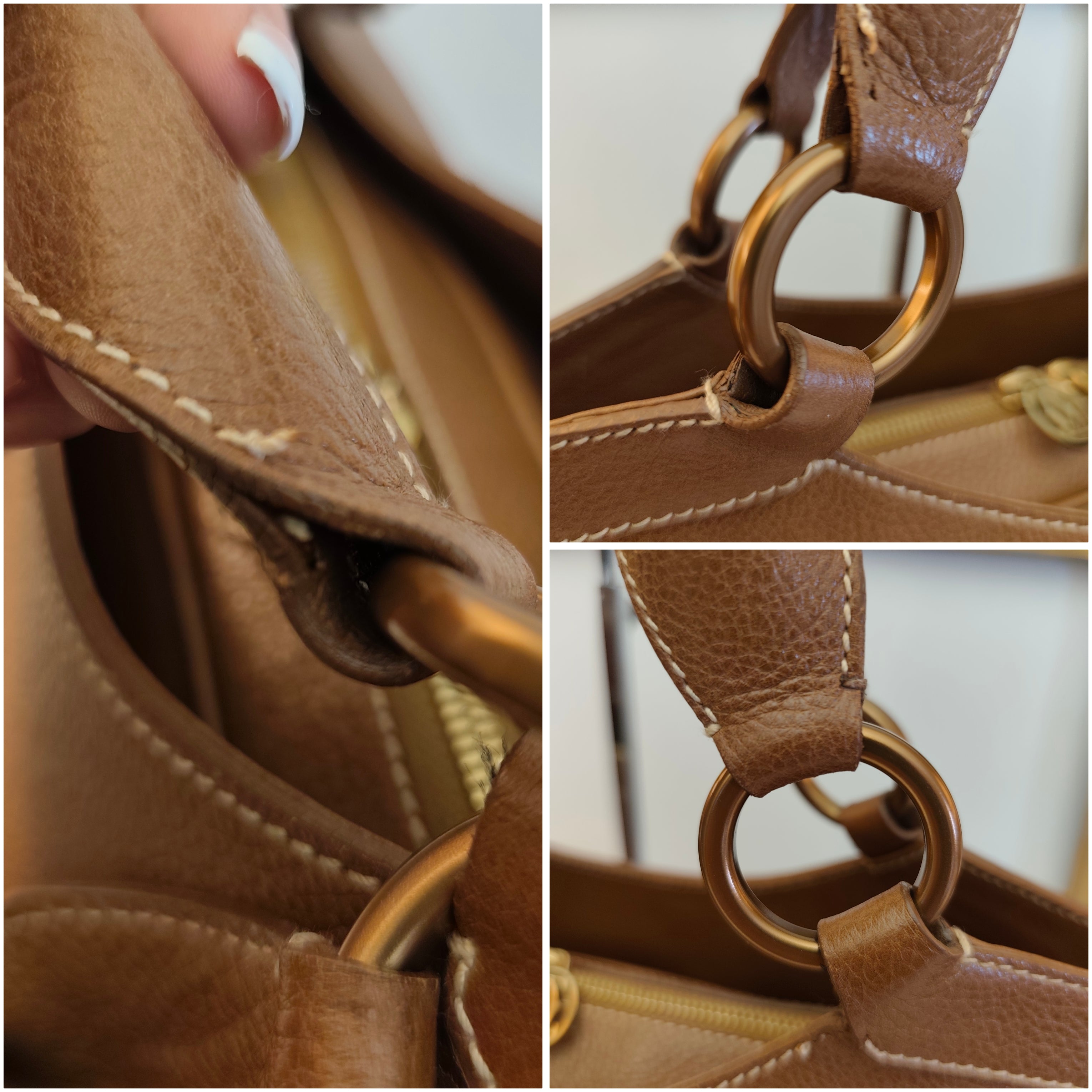 Cartier - Borsa Marcello Misura Grande Pelle Caramello