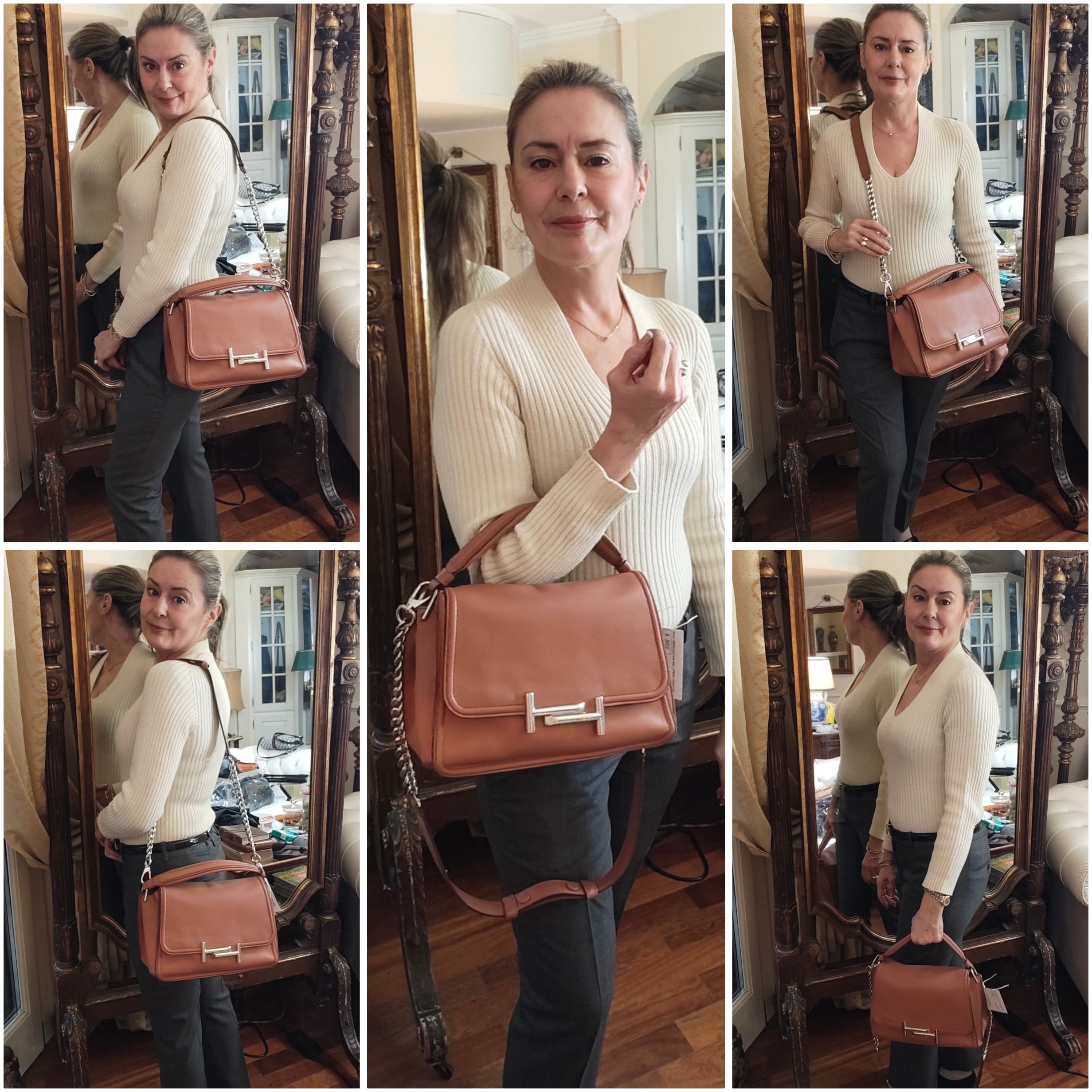 Tod's - Double T - Borsa a Spalla Pelle Cammello