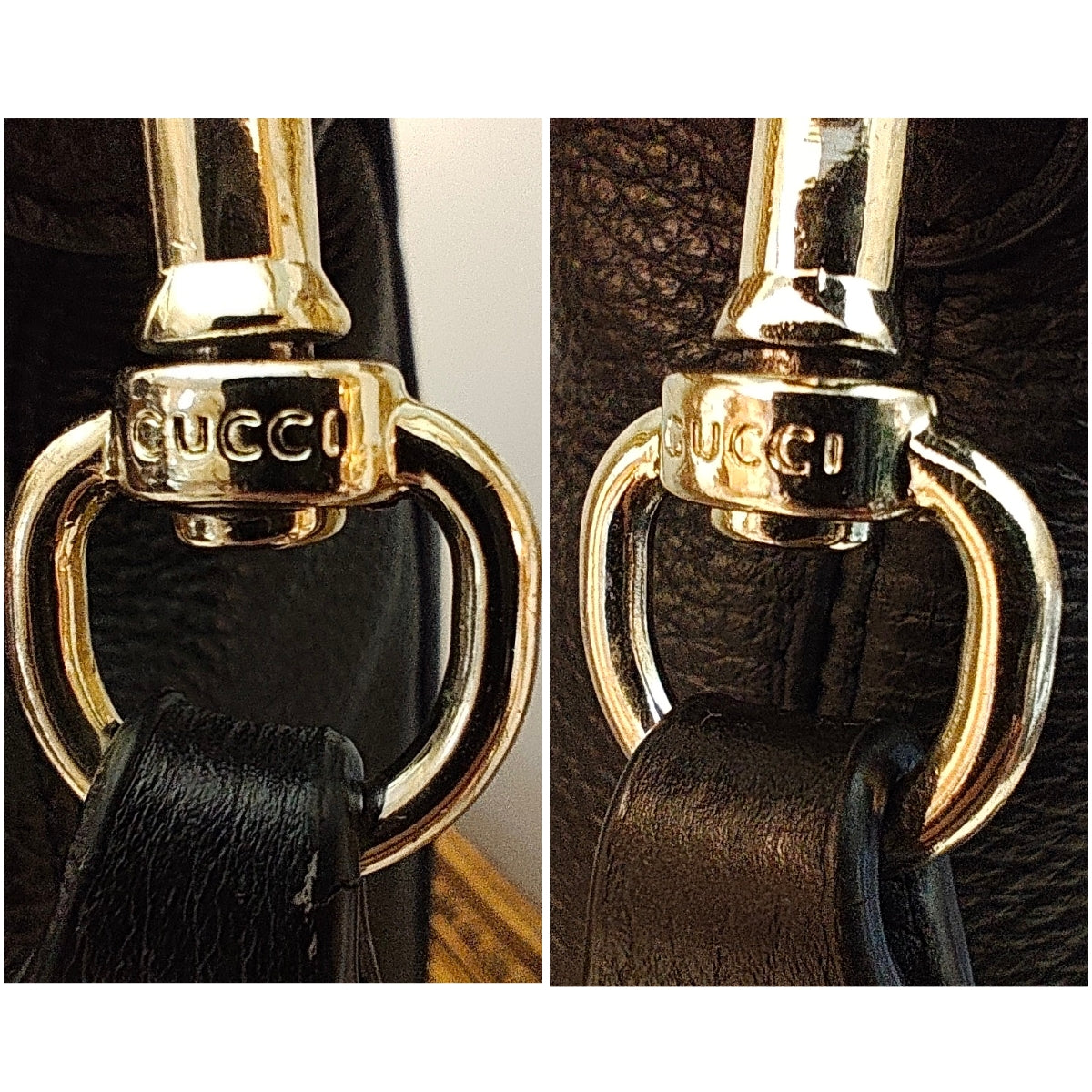 Gucci - Borsa Tote Shopper "Miss GG" - Pelle Martellata Nera con Tracolla