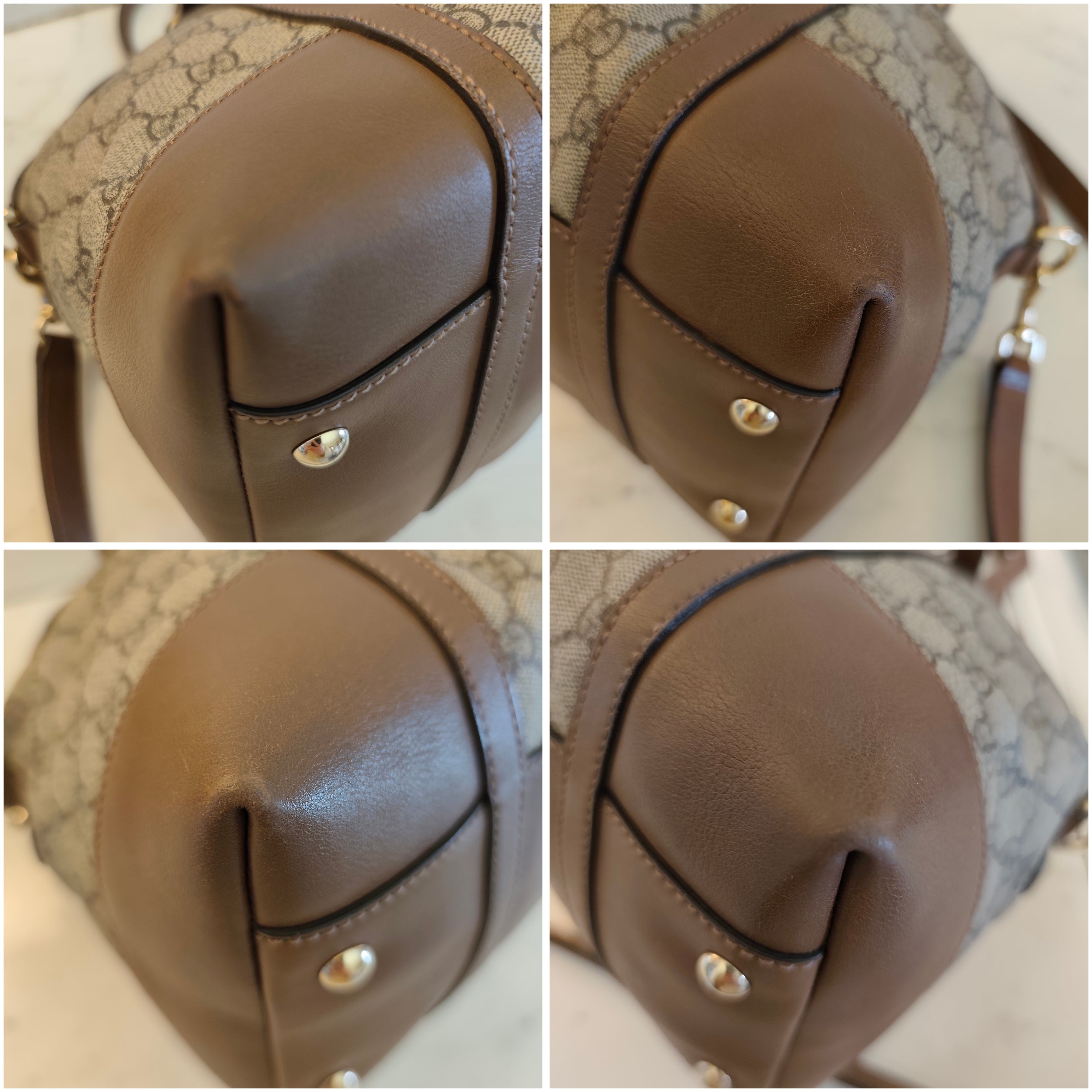 Gucci - Borsa a Spalla Dome Top Handle "GG Supreme" Beige con Tracolla