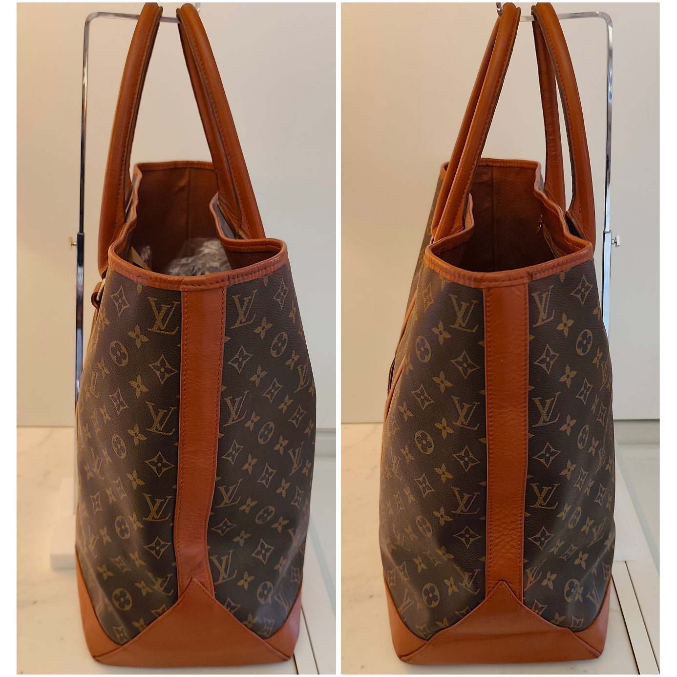 Louis Vuitton - Sac Weekend XL Monogram in Canvas e Pelle Vintage
