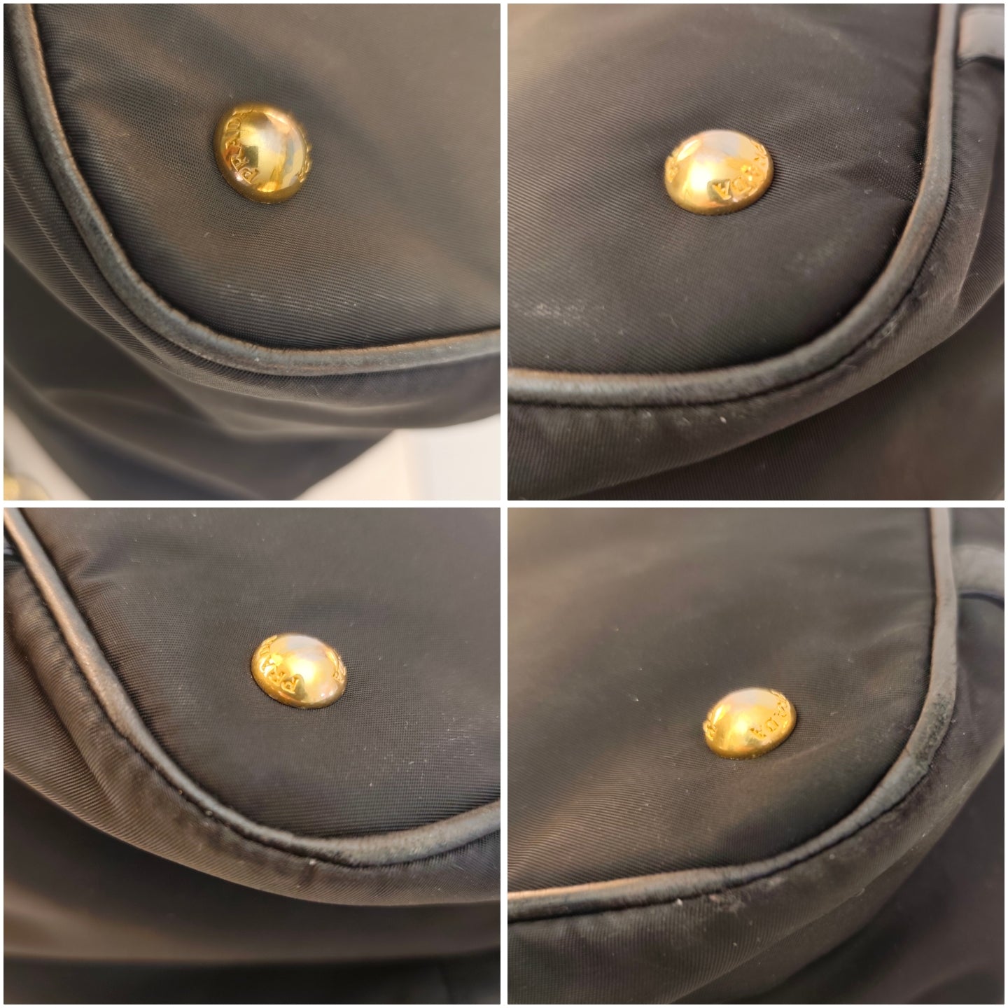 Prada - Tote Shopper in Nylon e Pelle Nera con Tracolla e Fasce in Pelle