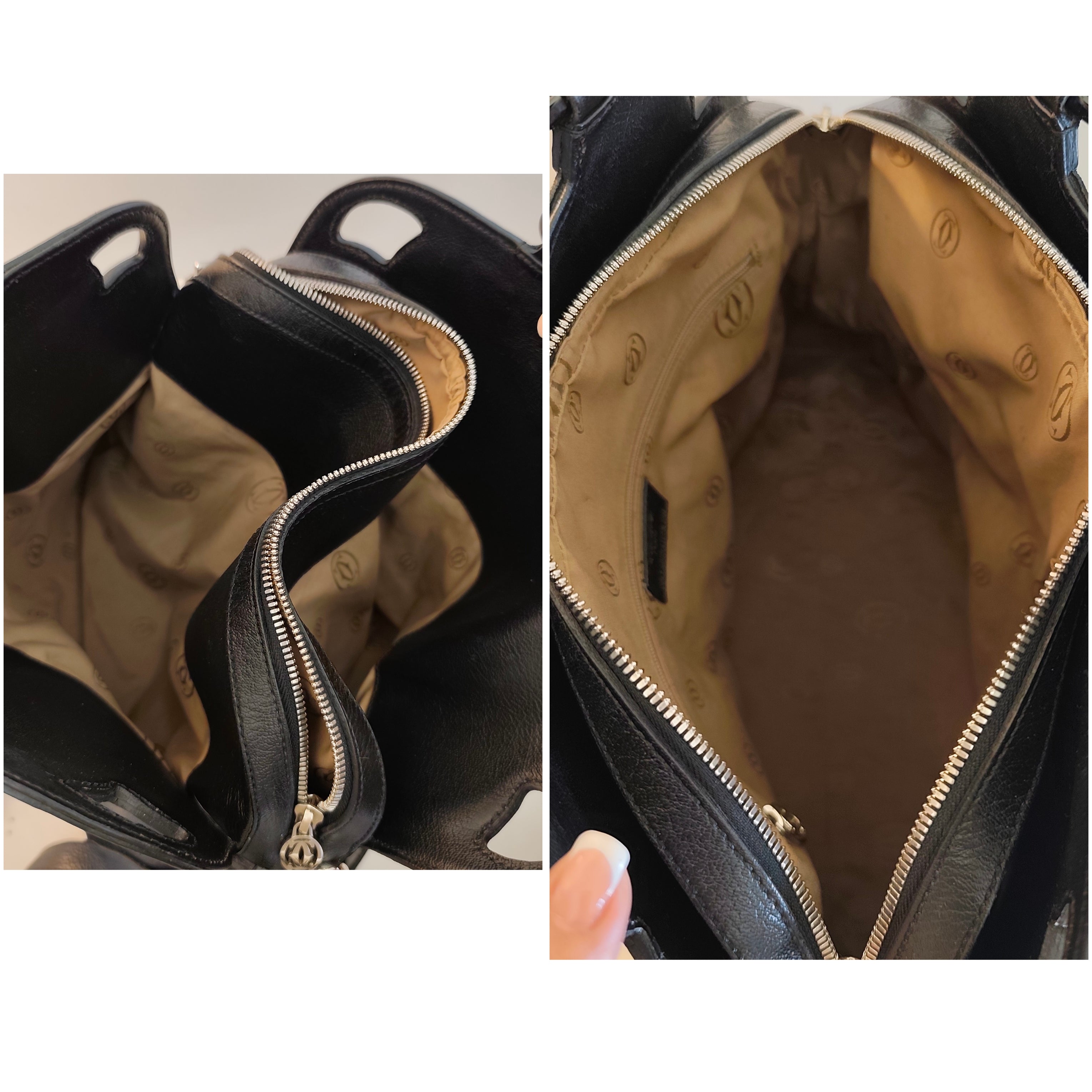Cartier - Marcello Borsa in Pelle Nera Double Face con Tracolla