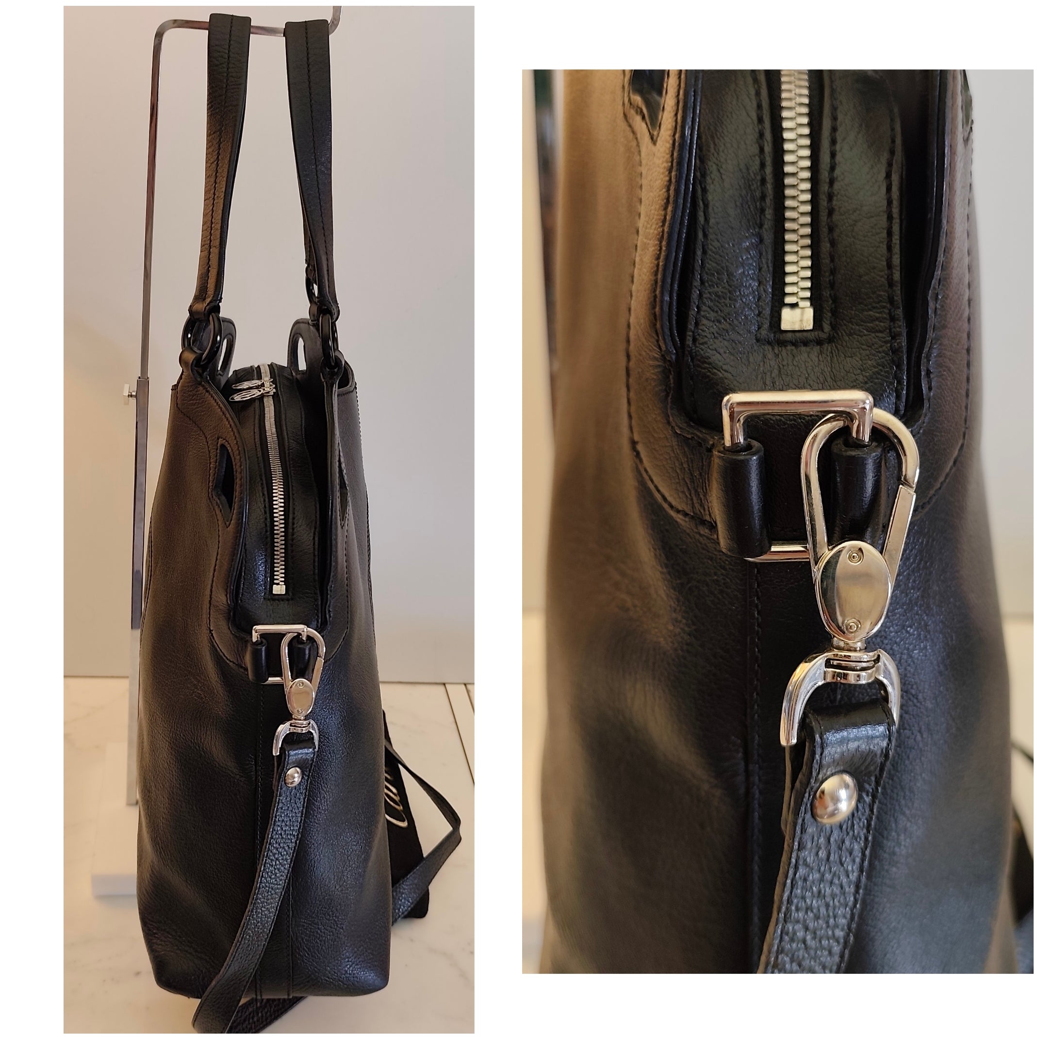 Cartier - Marcello Borsa in Pelle Nera Double Face con Tracolla