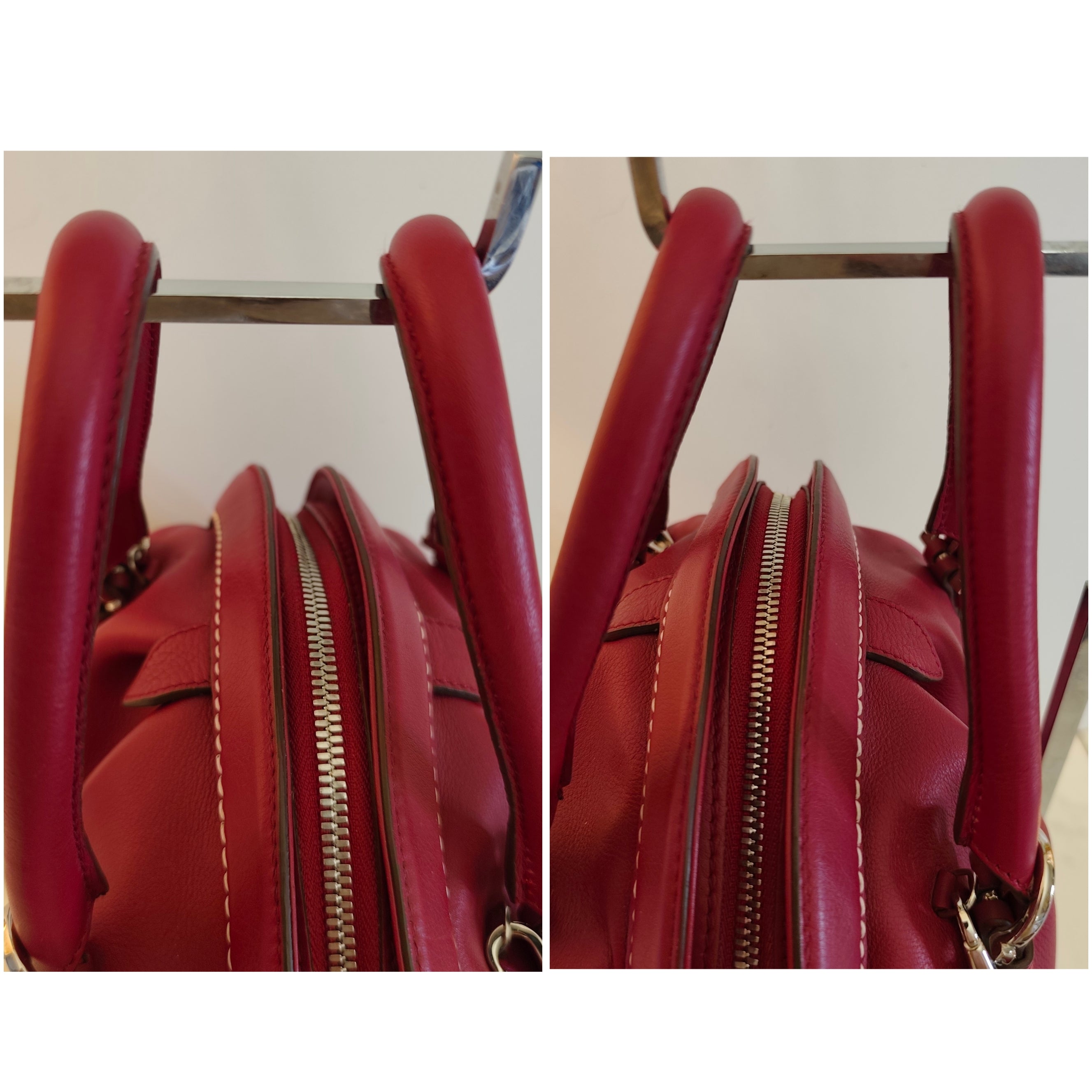 SALVATORE FERRAGAMO – Borsa a Mano in Pelle Bordeaux con Tracolla