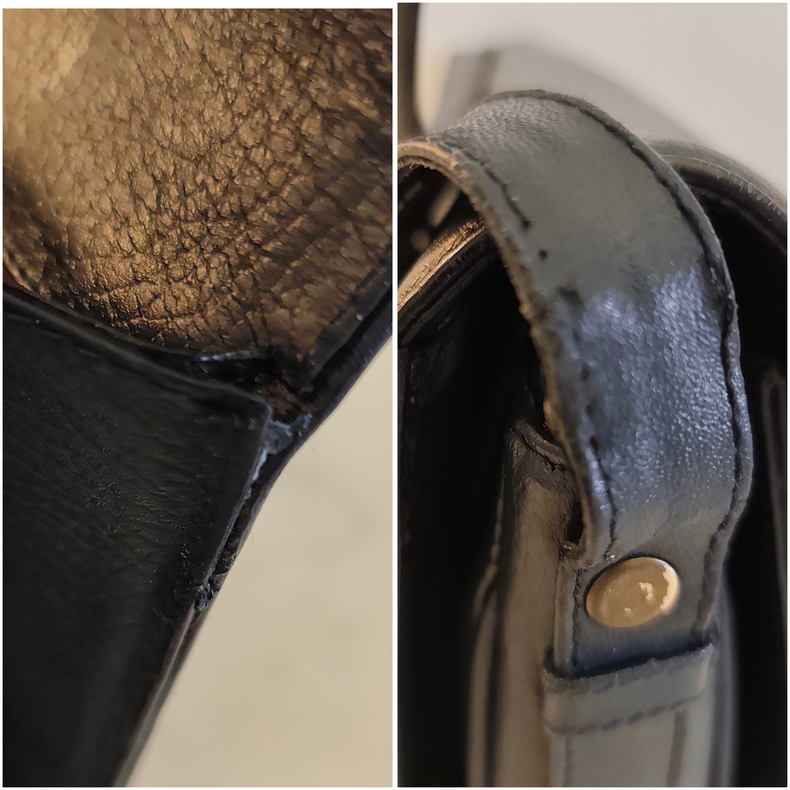 Cartier - Camera Bag a 3 Soffietti in Pelle Blu Vintage