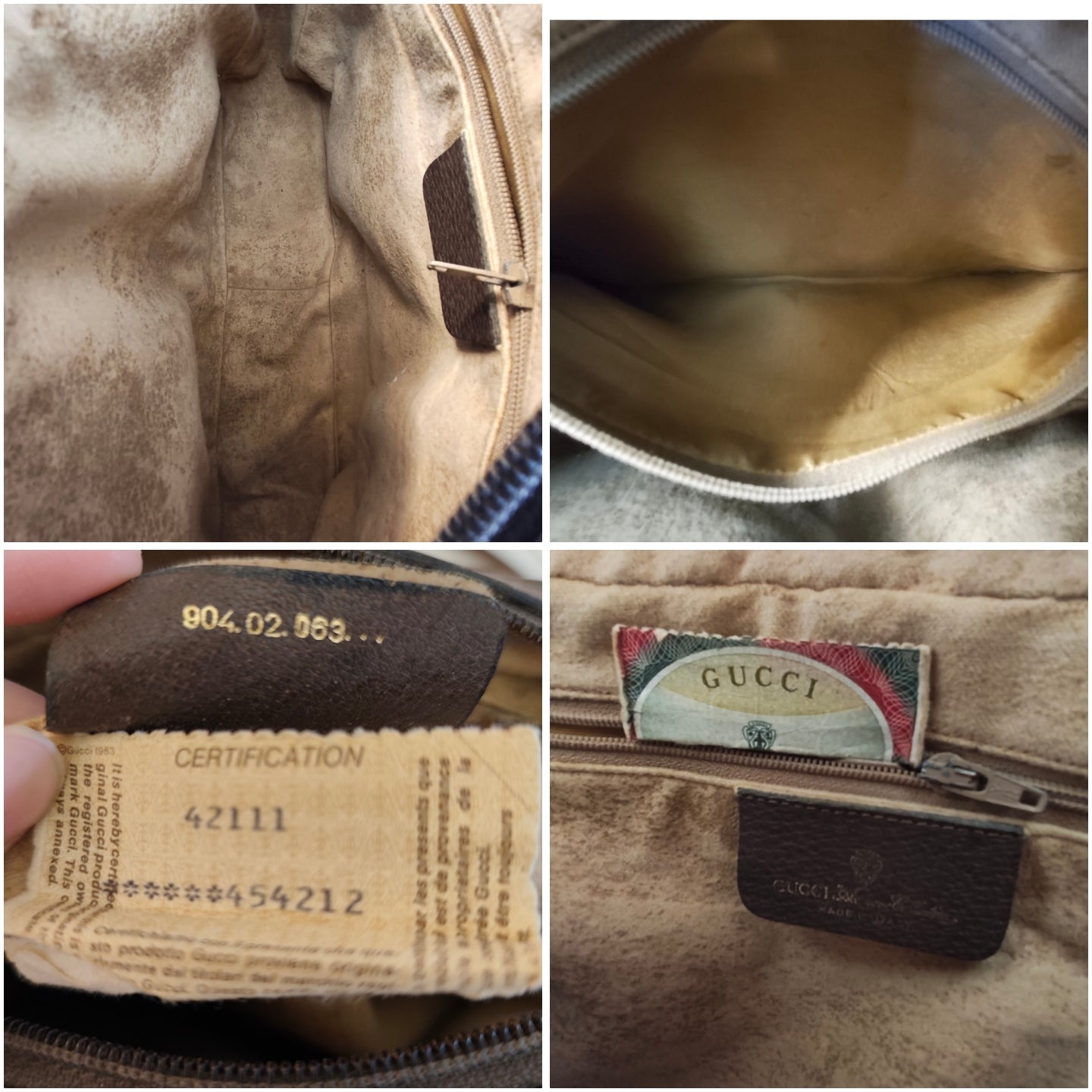 Gucci - Ophidia Camera Bag Grande in Canvas "GG Supreme" Beige Vintage