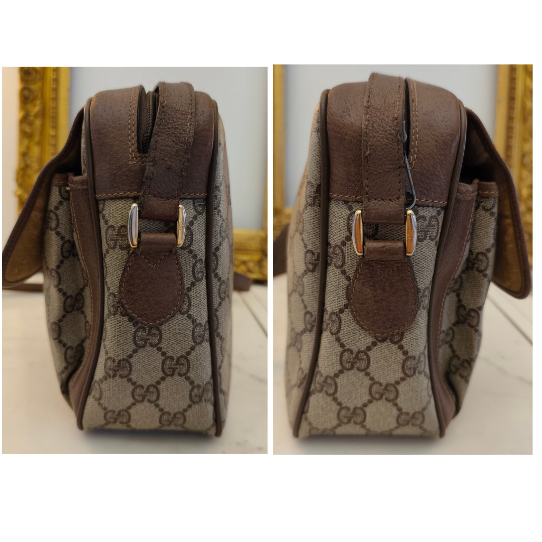 Gucci - Ophidia Camera Bag Grande in Canvas "GG Supreme" Beige Vintage