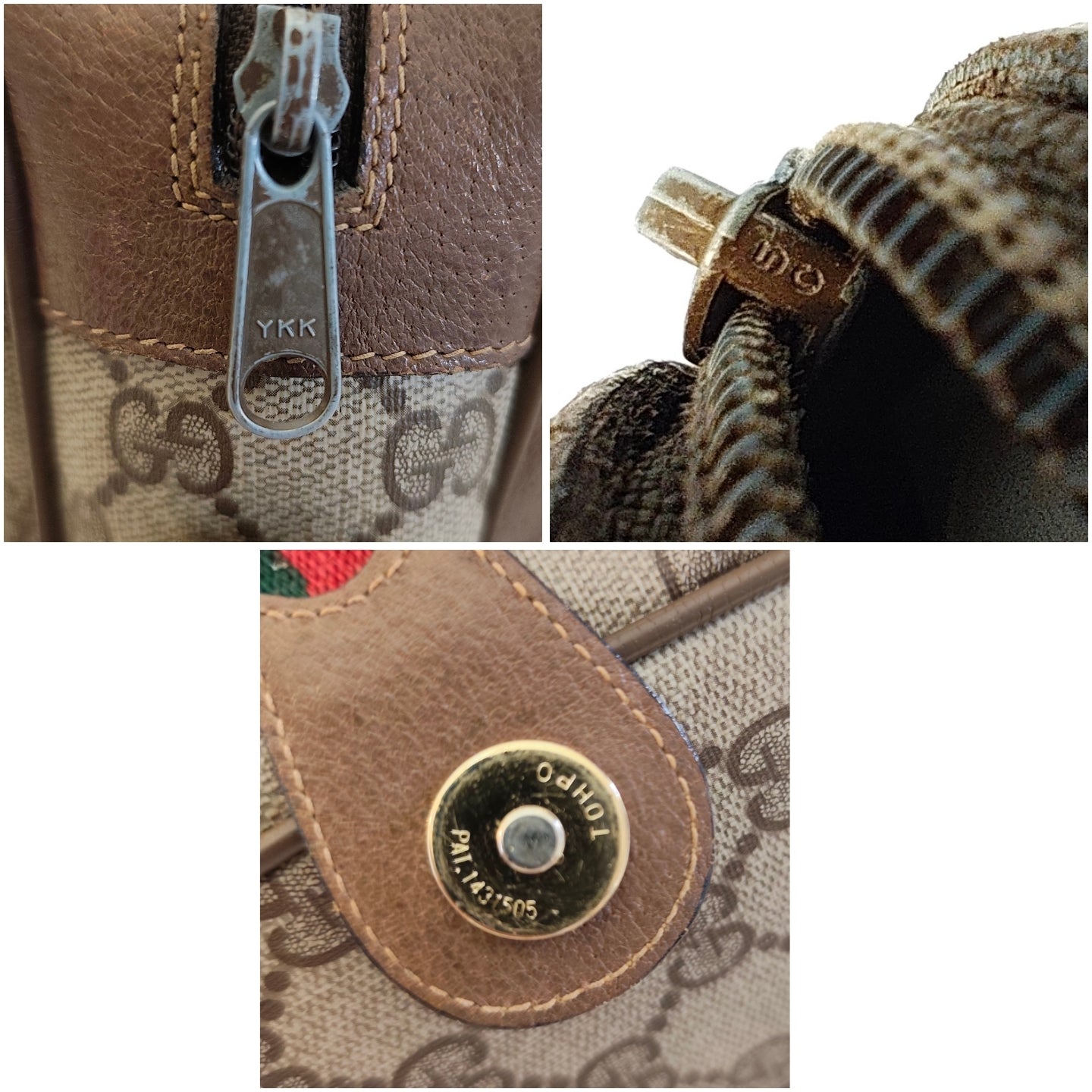 Gucci - Ophidia Camera Bag Grande in Canvas "GG Supreme" Beige Vintage