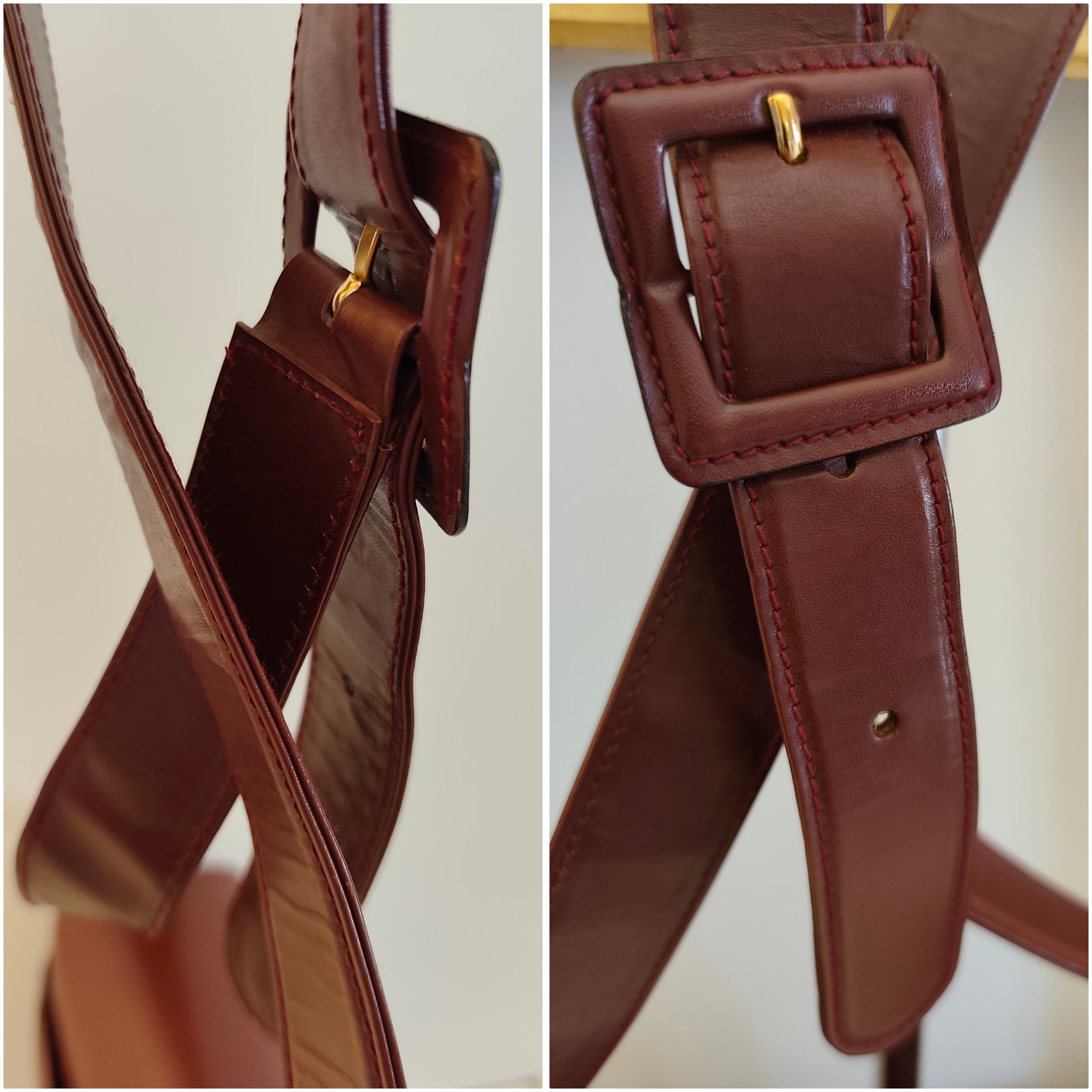 Cartier – Camera Bag Box Girello in Pelle Bordeaux