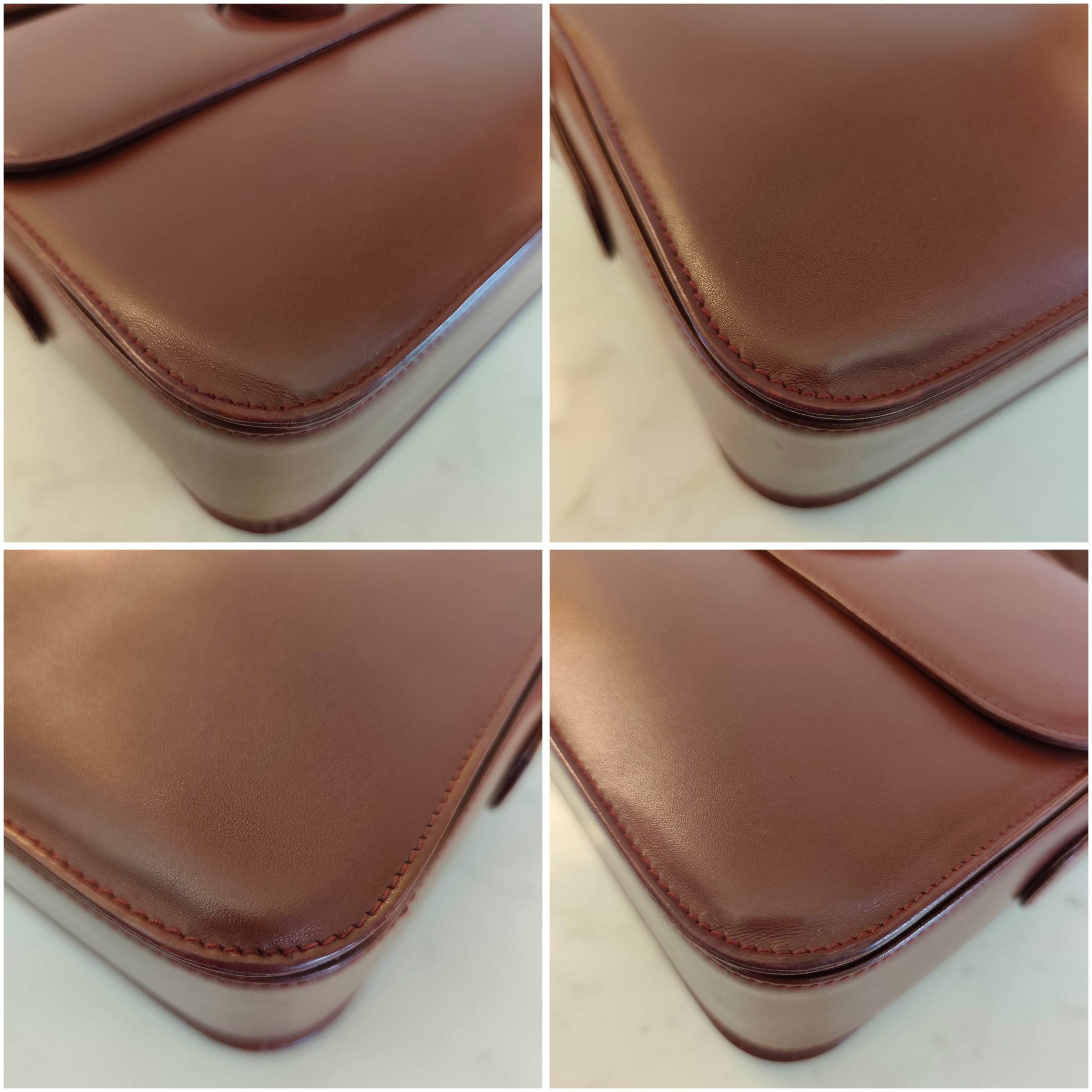 Cartier – Camera Bag Box Girello in Pelle Bordeaux