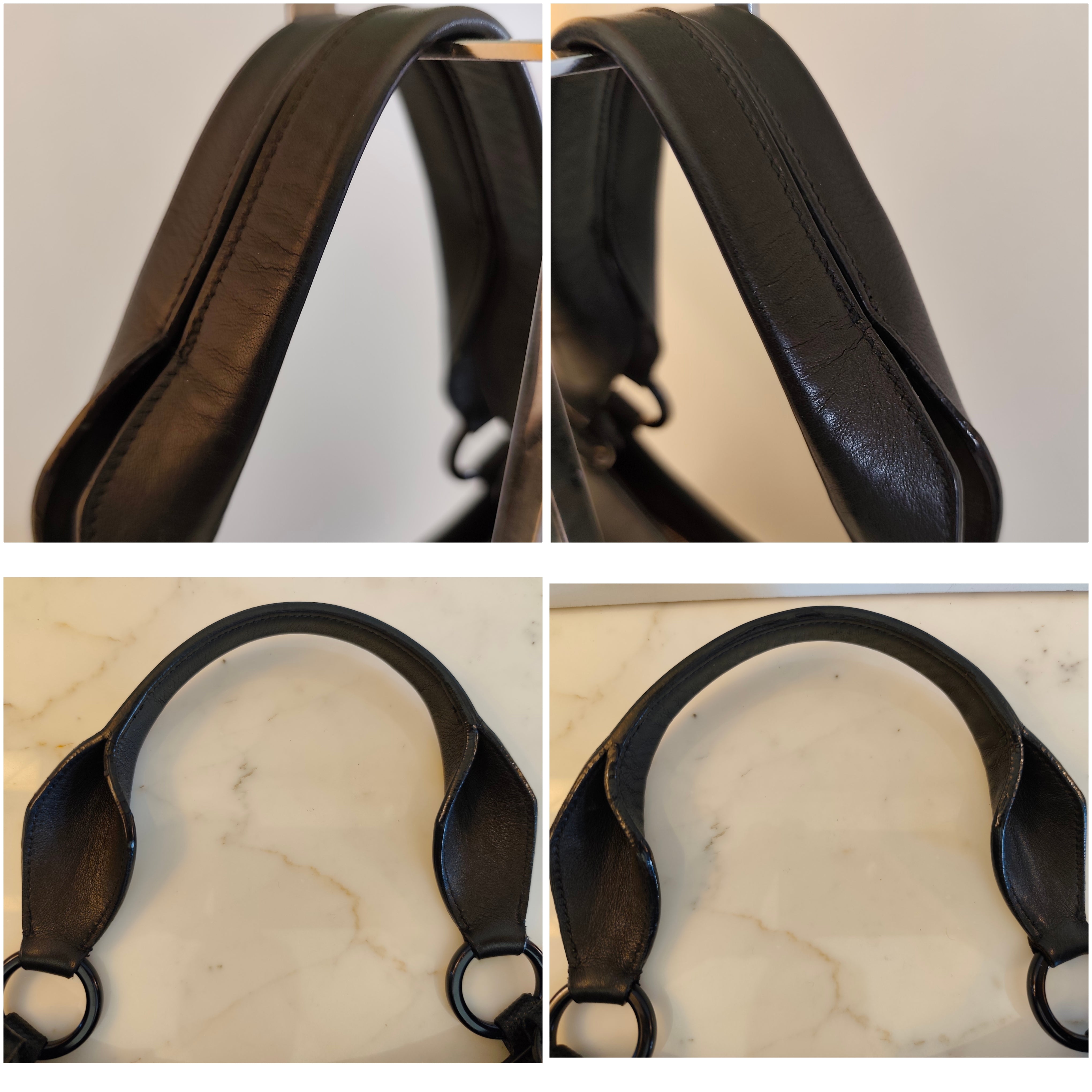 Cartier – Borsa a Spalla Marcello in Pelle Nera con Inserti in Pelle Esotica
