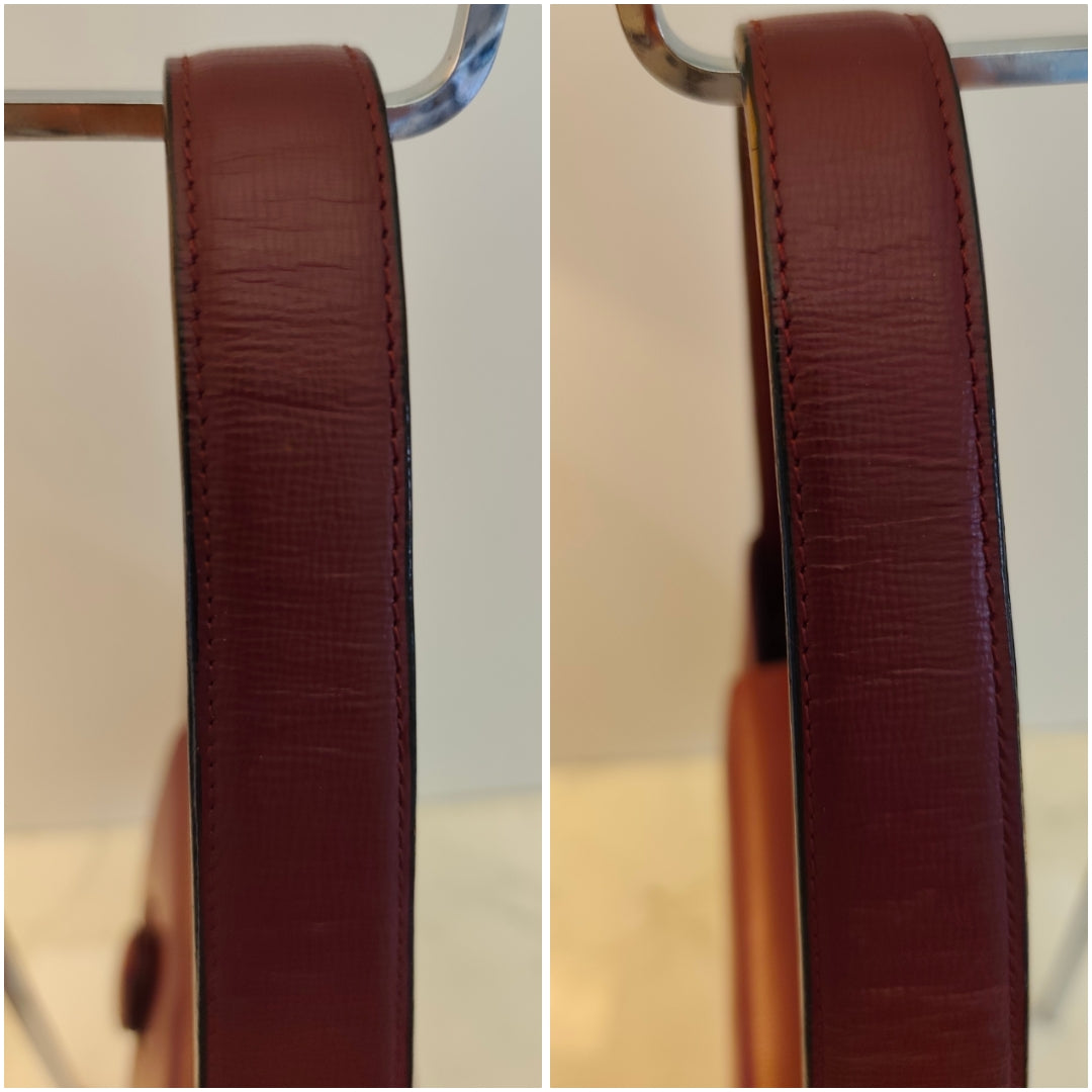 Cartier - Borsa a Spalla in Pelle Bordeaux con Chiusura a Girello